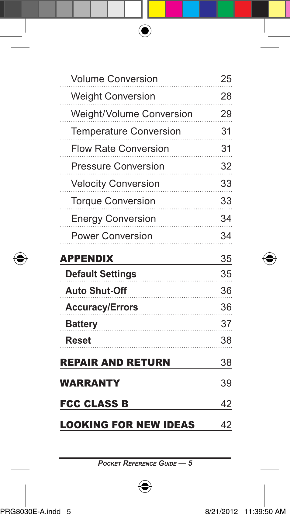 Calculated Industries 8030 User Manual | Page 5 / 44