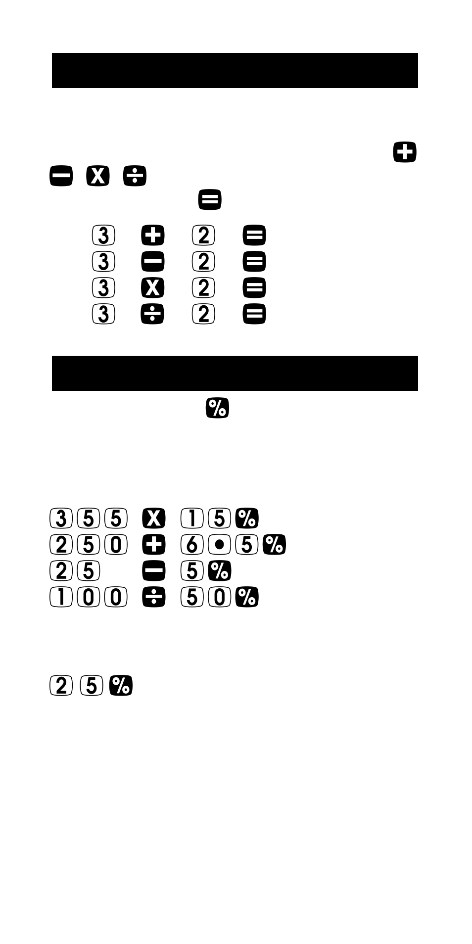 Percent calculations basic math operations | Calculated Industries 5065 User Manual | Page 28 / 71