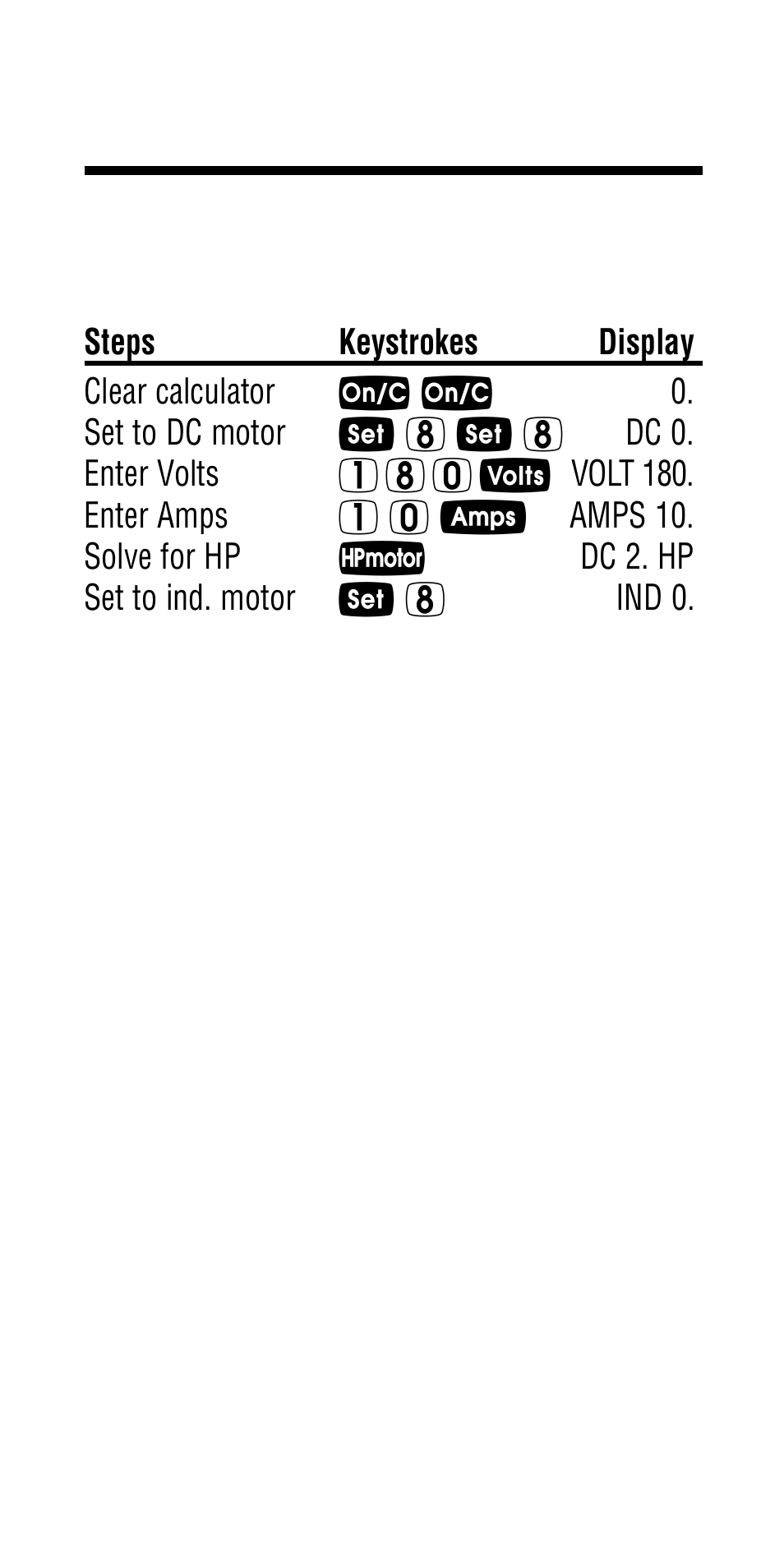 Finding direct current motor horsepower | Calculated Industries 5065 User Manual | Page 38 / 71