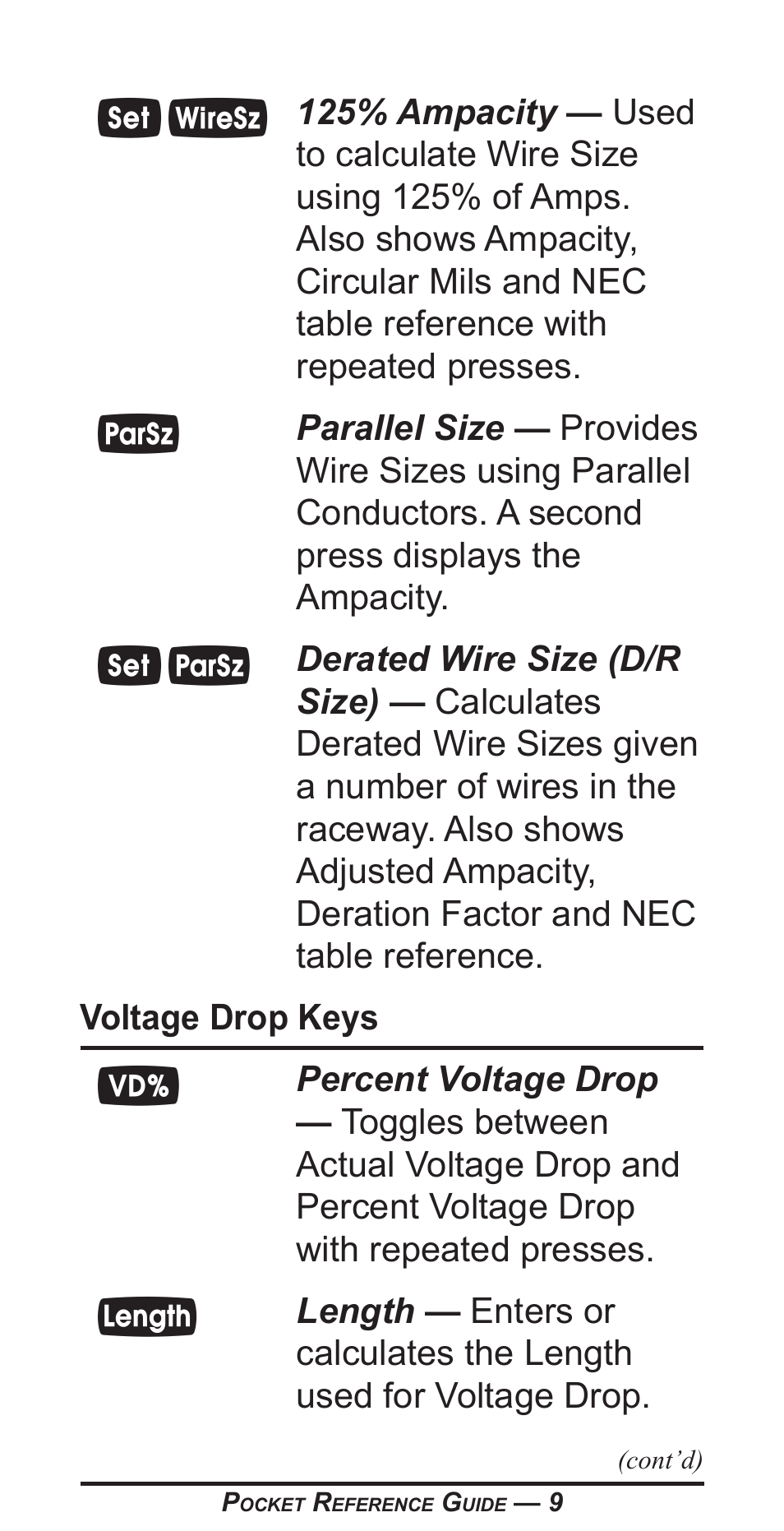 Calculated Industries 5070-A Pocket Reference Guide User Manual | Page 10 / 45