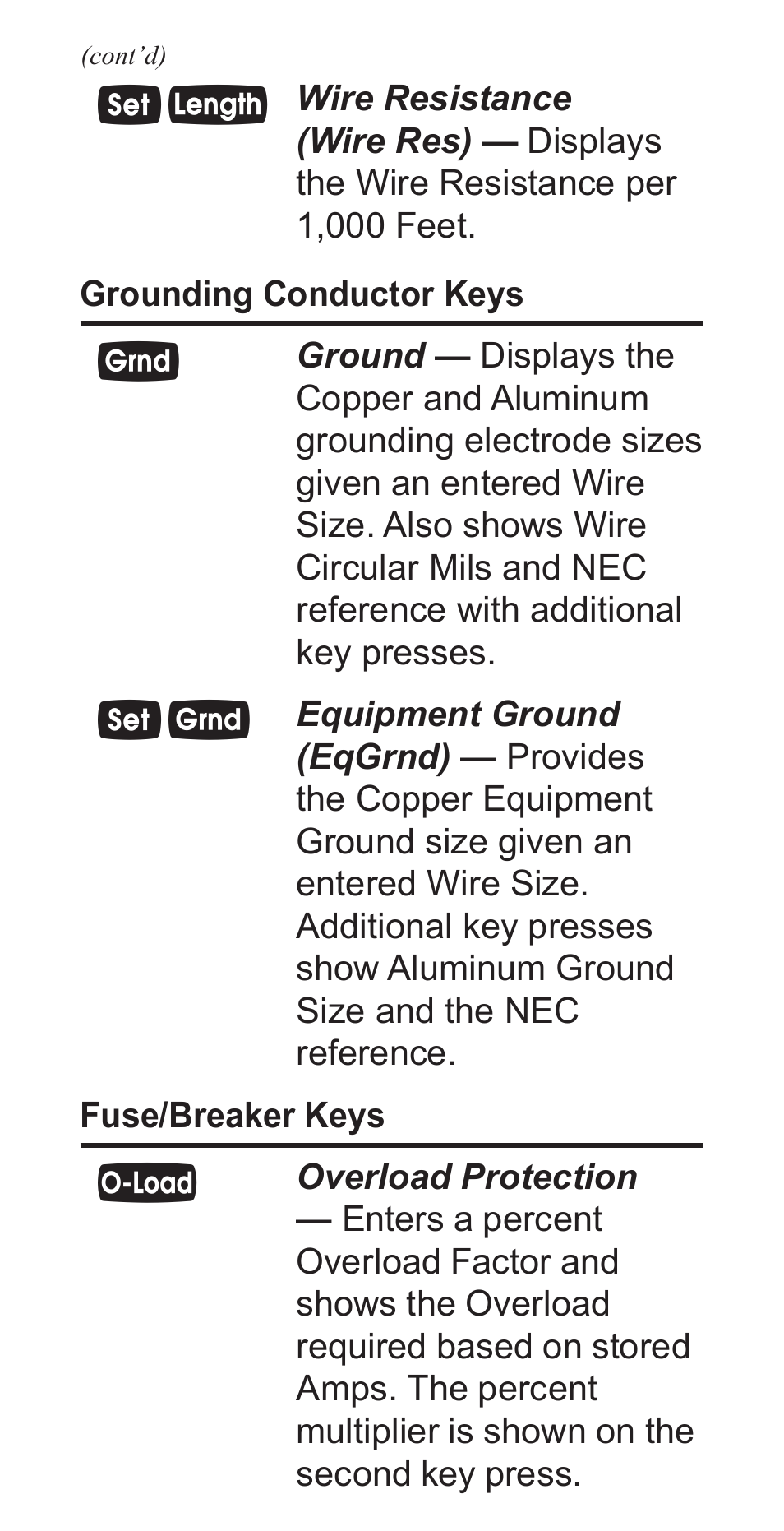 Calculated Industries 5070-A Pocket Reference Guide User Manual | Page 11 / 45