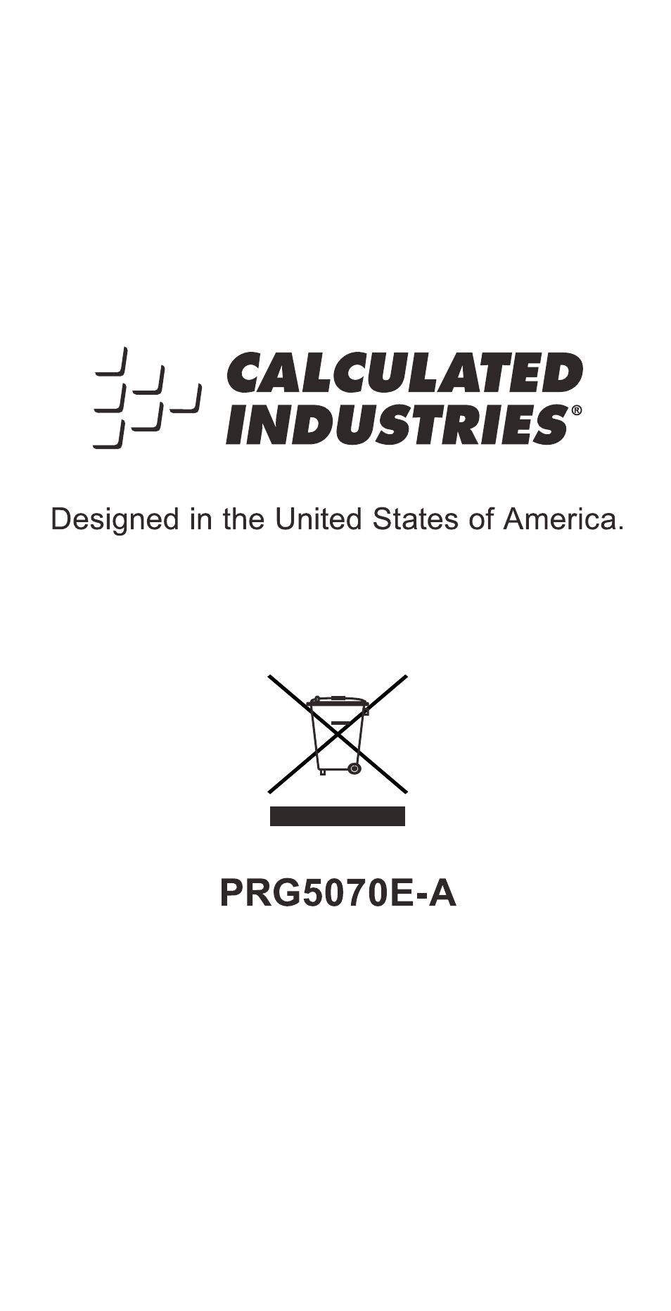 Calculated Industries 5070-A Pocket Reference Guide User Manual | Page 45 / 45