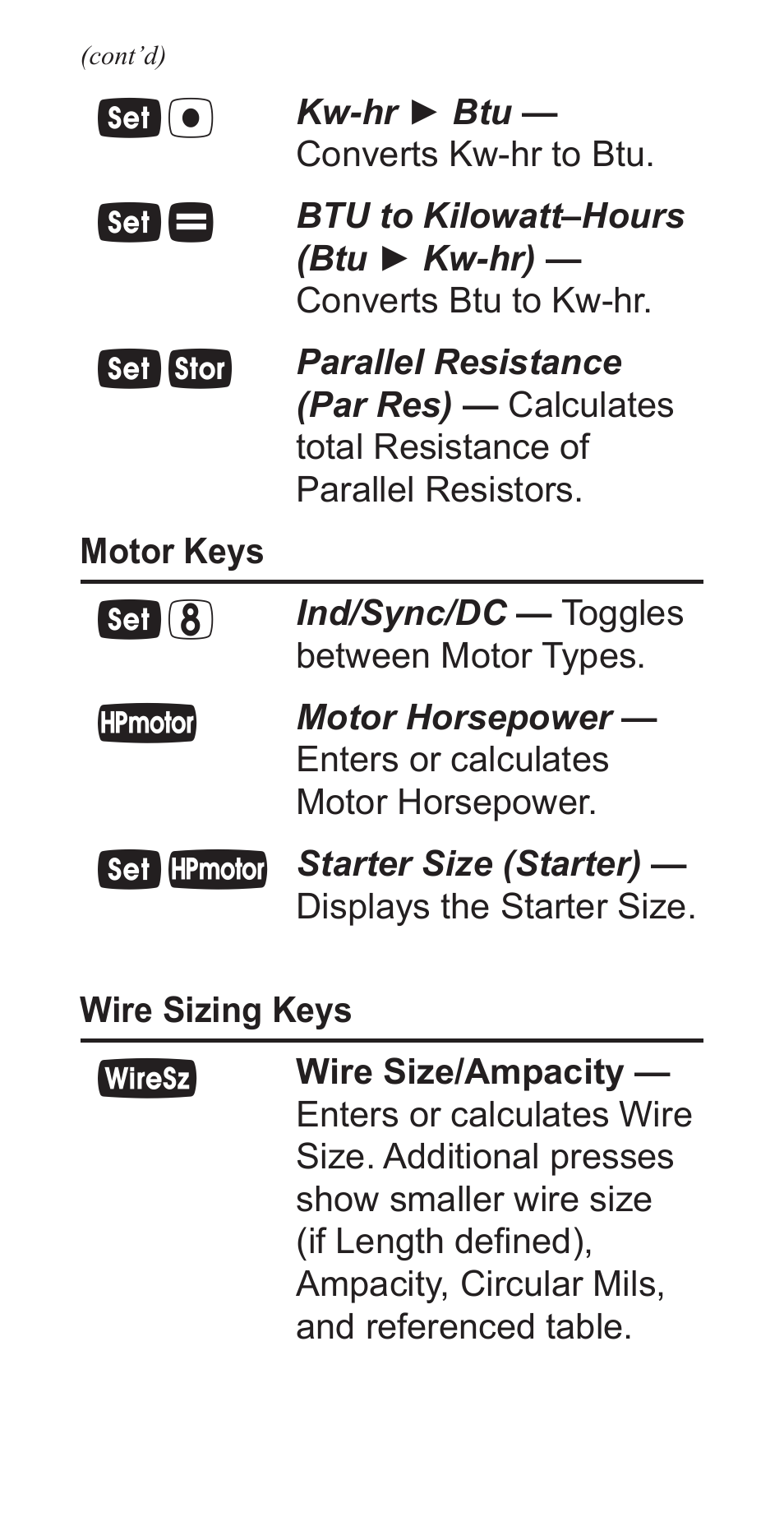 Calculated Industries 5070-A Pocket Reference Guide User Manual | Page 9 / 45