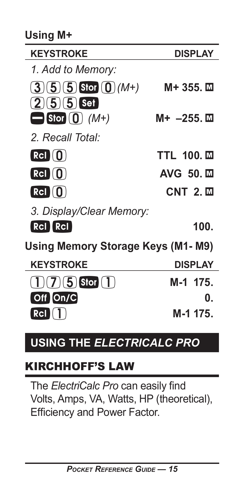 Calculated Industries 5070-B Pocket Reference Guide User Manual | Page 16 / 46