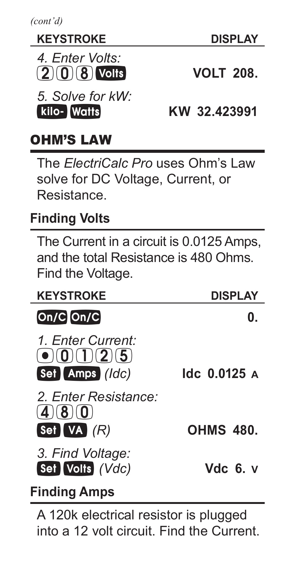 Calculated Industries 5070-B Pocket Reference Guide User Manual | Page 19 / 46