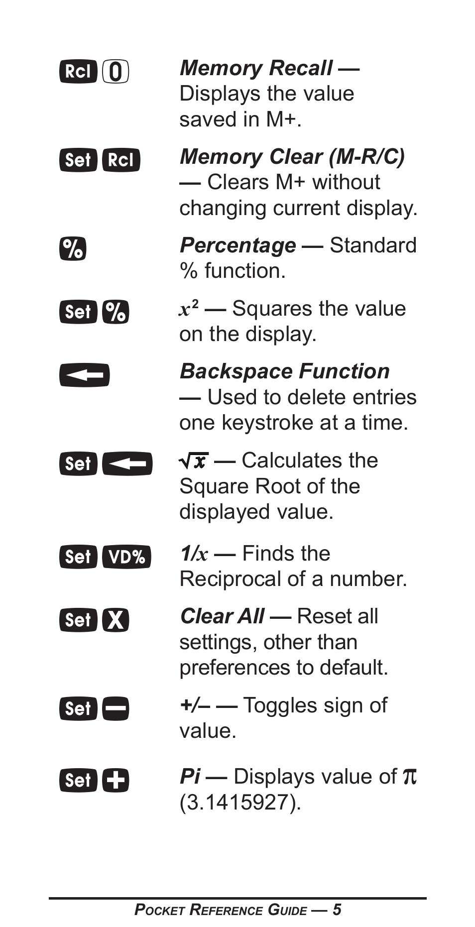 Calculated Industries 5070-B Pocket Reference Guide User Manual | Page 6 / 46