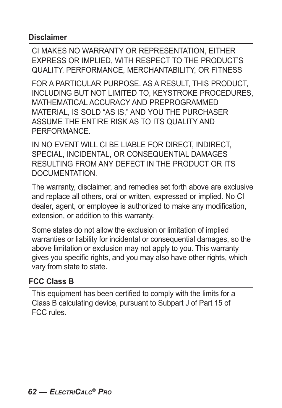 Calculated Industries 5070-A User Guide User Manual | Page 63 / 66