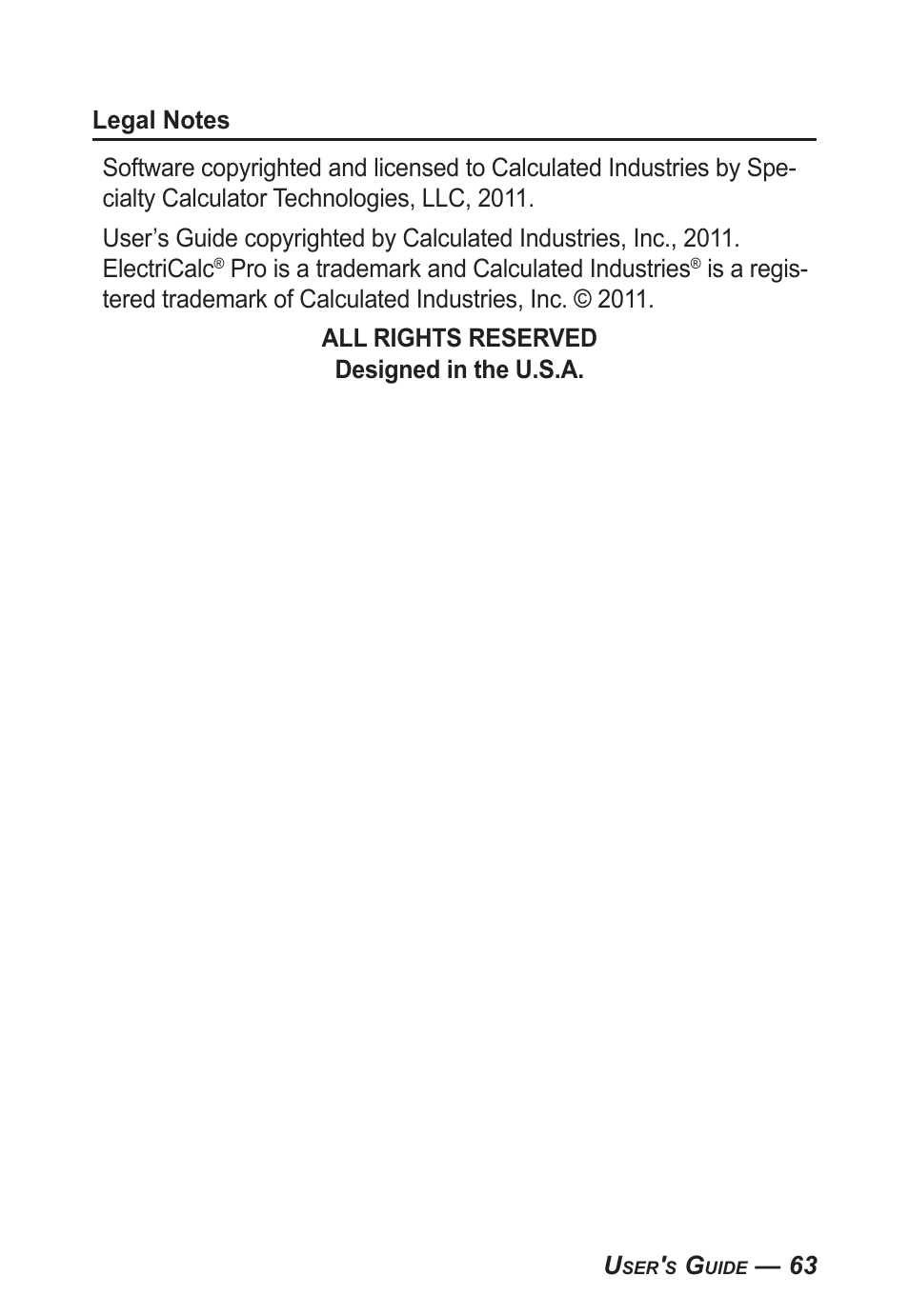 Calculated Industries 5070-A User Guide User Manual | Page 64 / 66