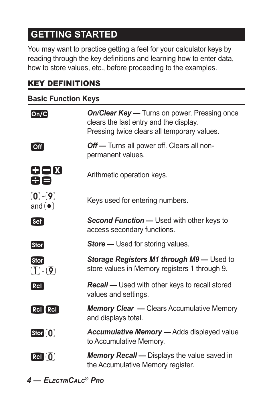 Getting started | Calculated Industries 5070-B User Guide User Manual | Page 5 / 66