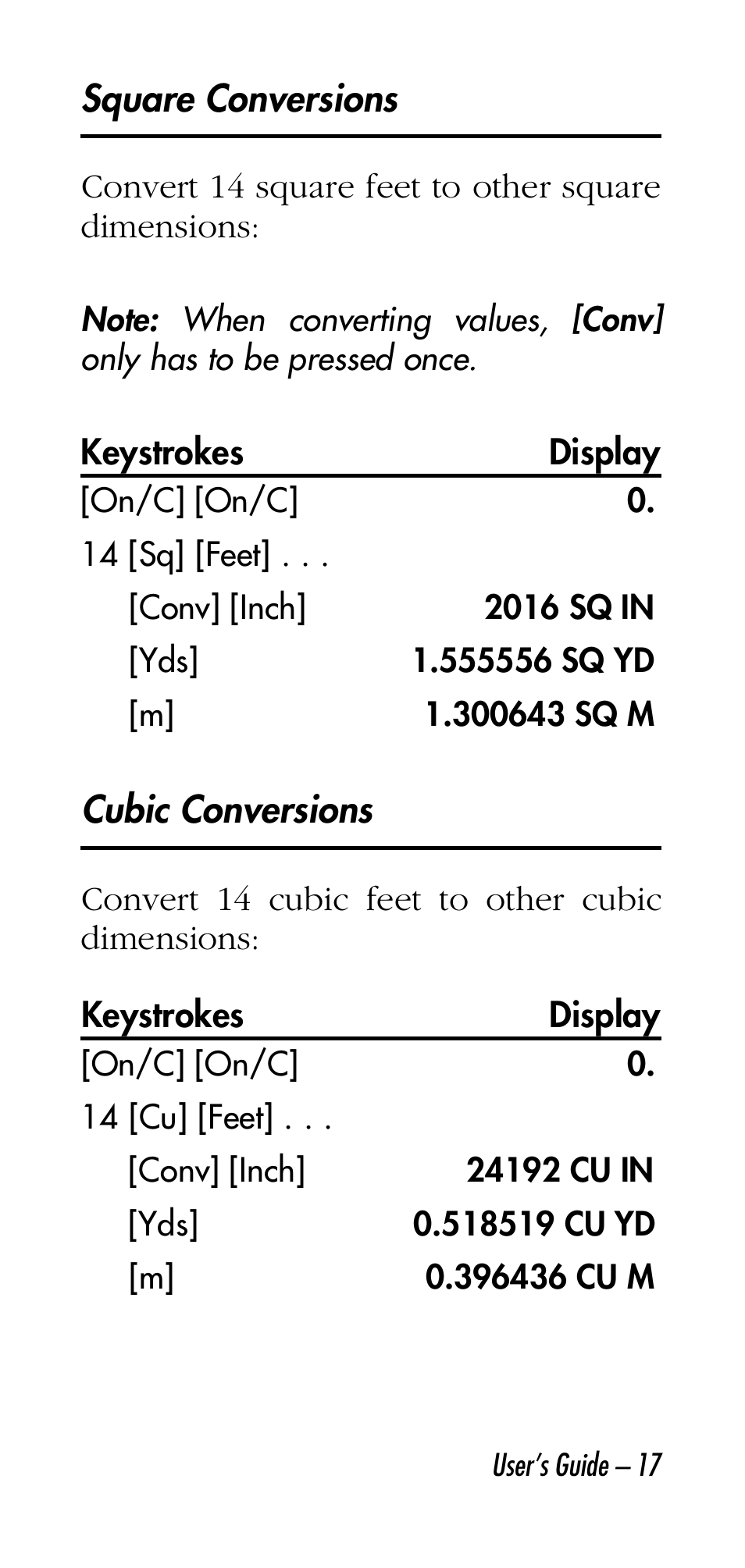Calculated Industries 4315 User Manual | Page 17 / 56