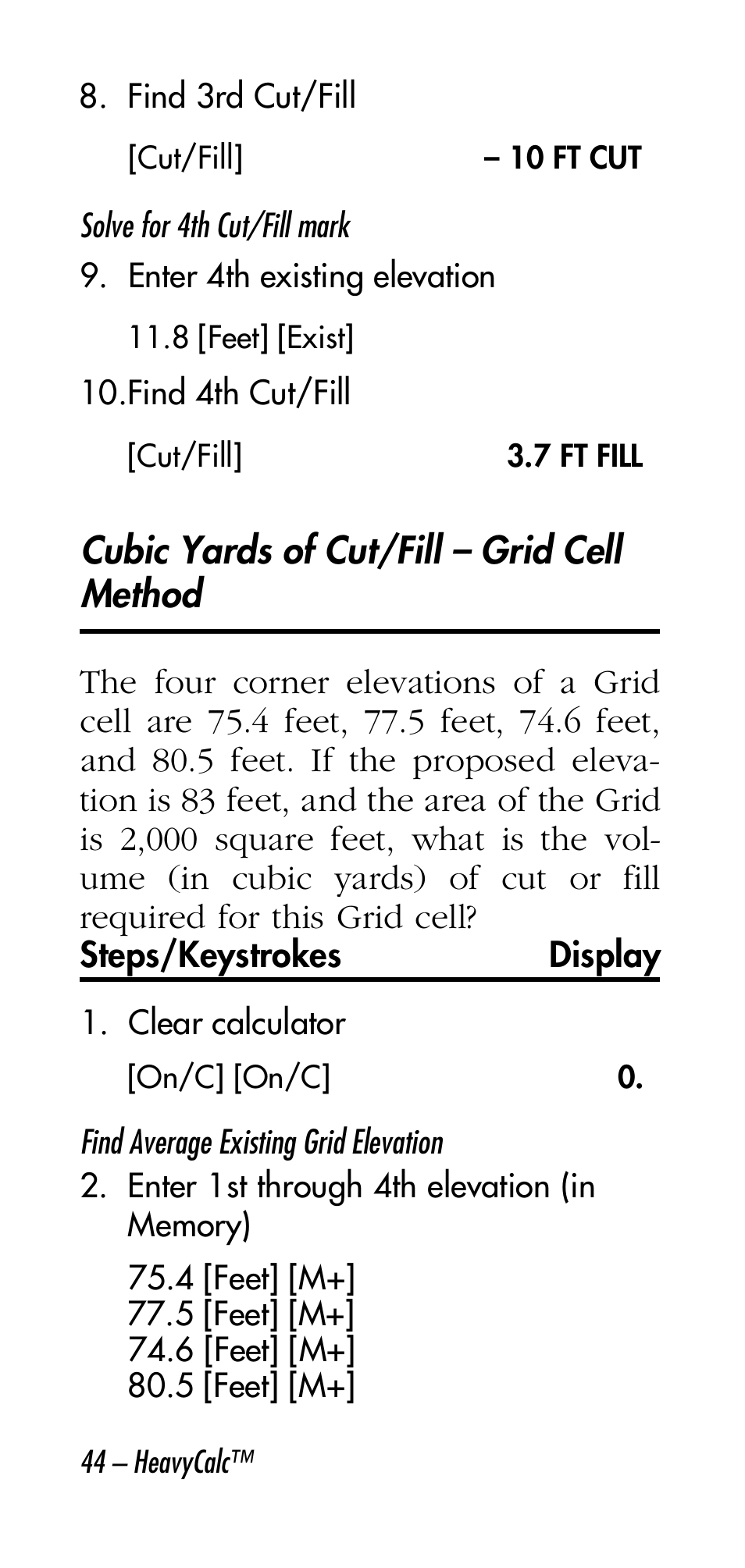 Calculated Industries 4315 User Manual | Page 44 / 56