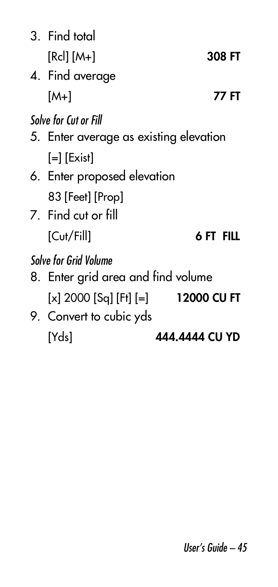 Calculated Industries 4315 User Manual | Page 45 / 56