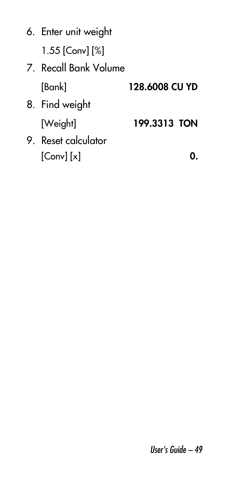Calculated Industries 4315 User Manual | Page 49 / 56