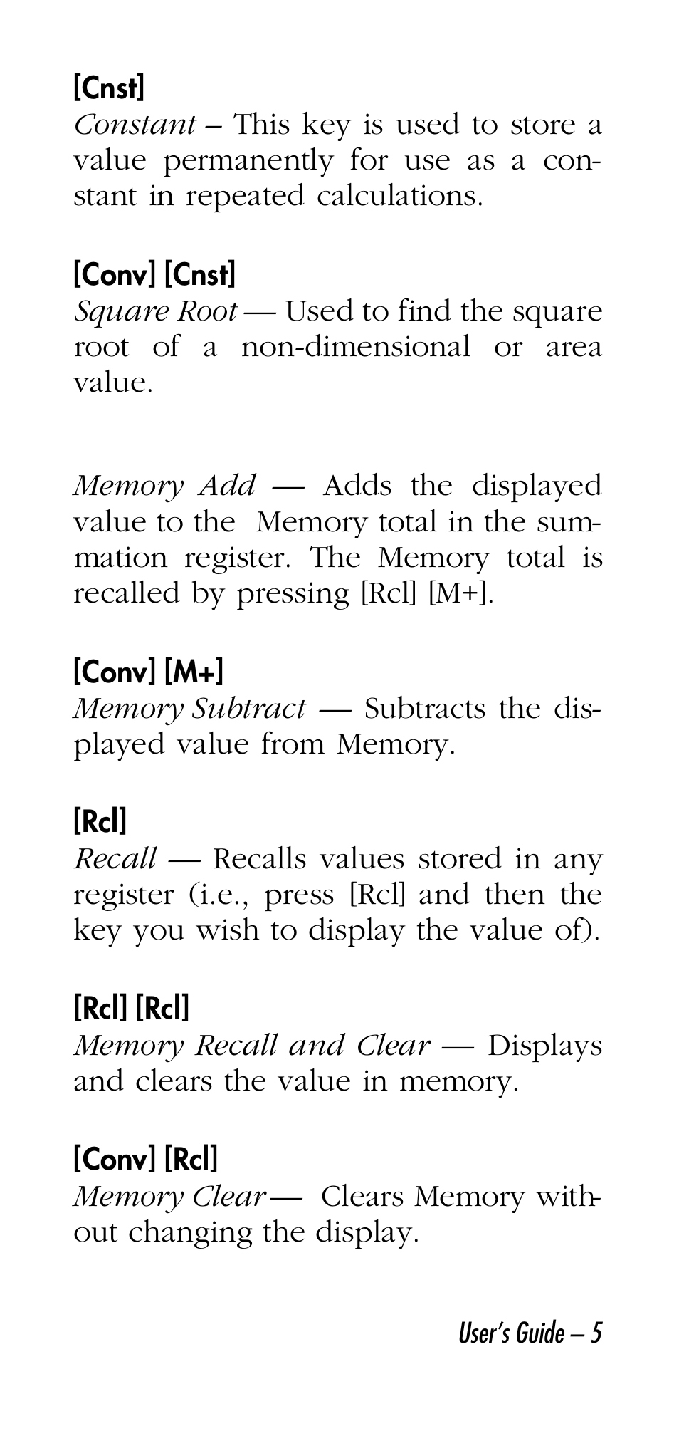 Calculated Industries 4315 User Manual | Page 5 / 56