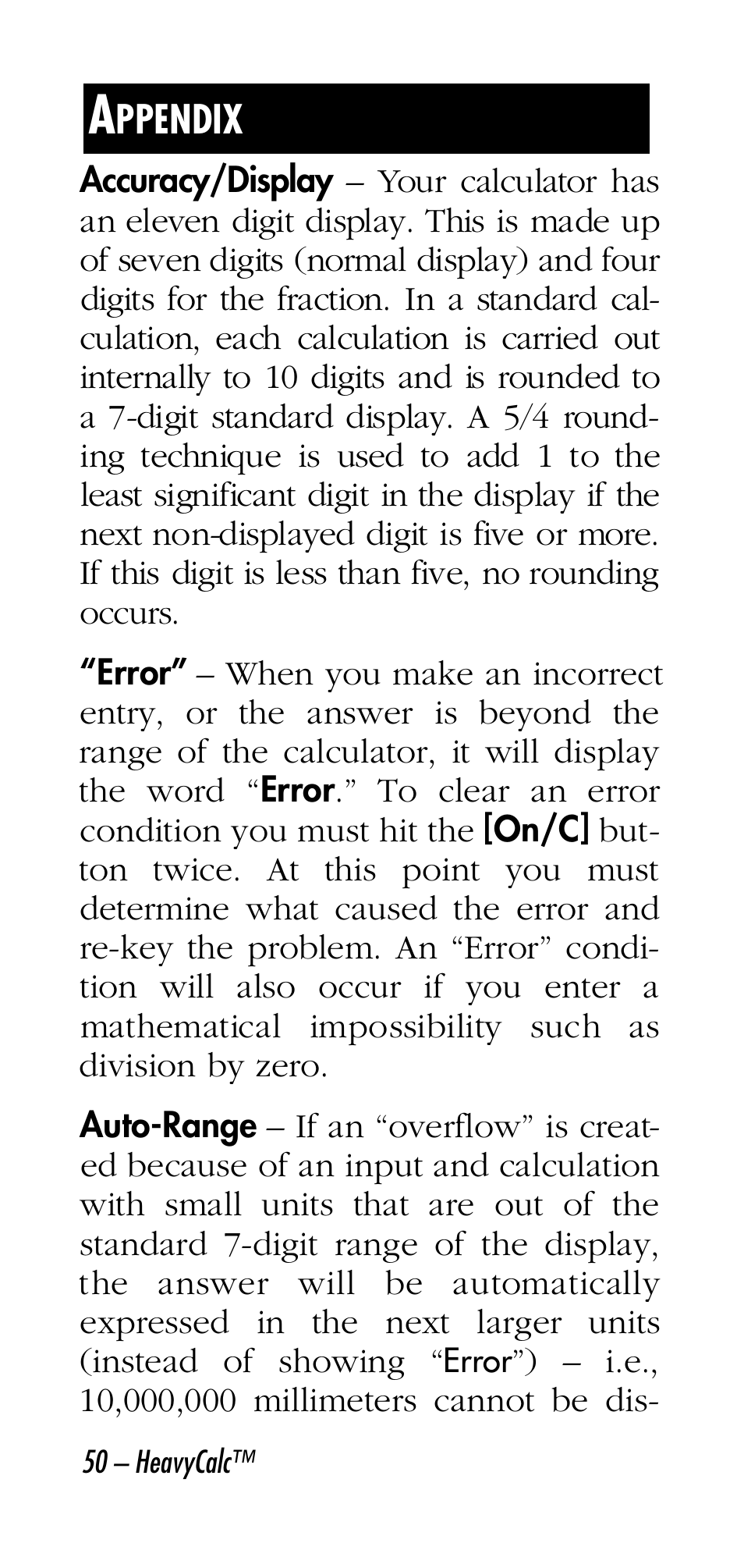 Calculated Industries 4315 User Manual | Page 50 / 56