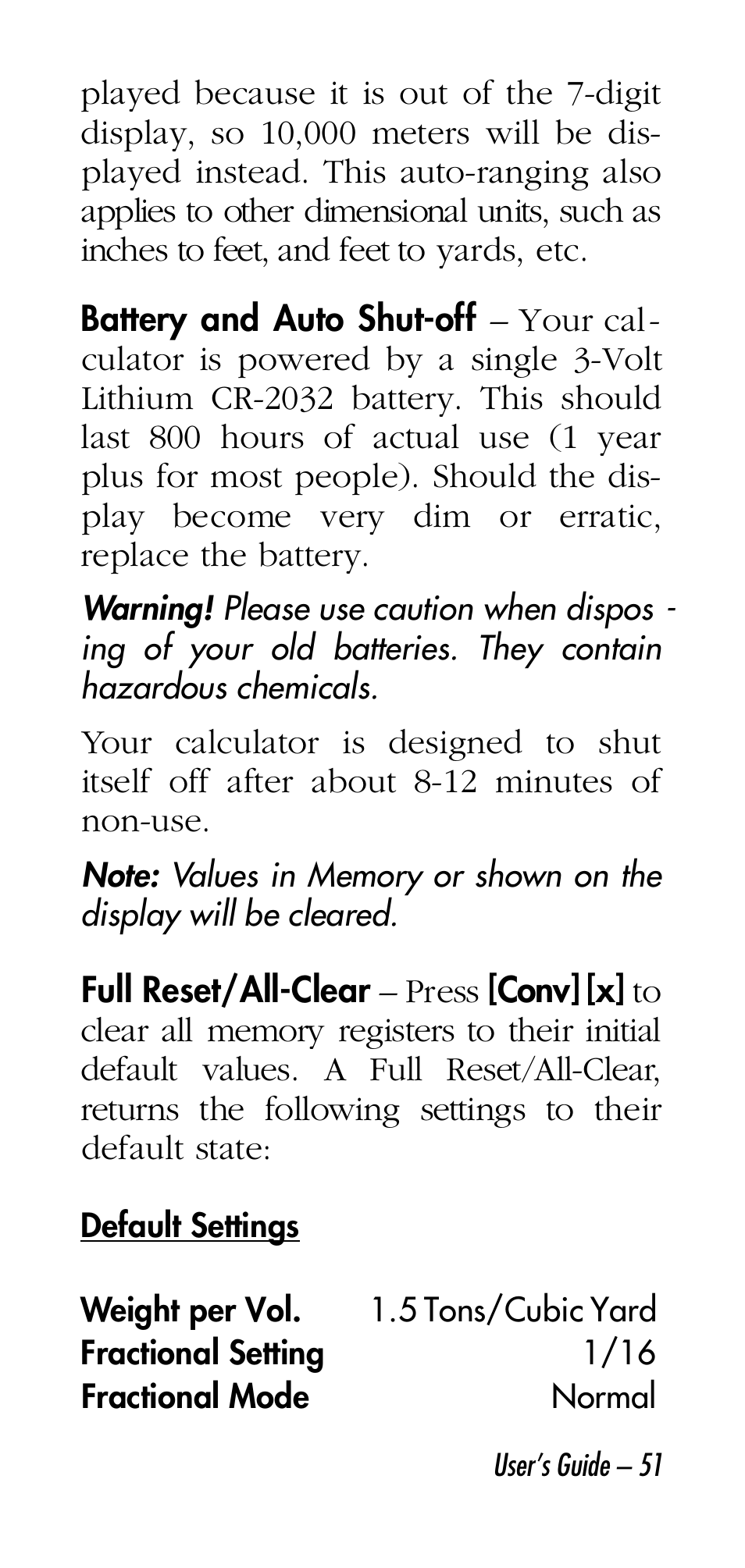 Calculated Industries 4315 User Manual | Page 51 / 56