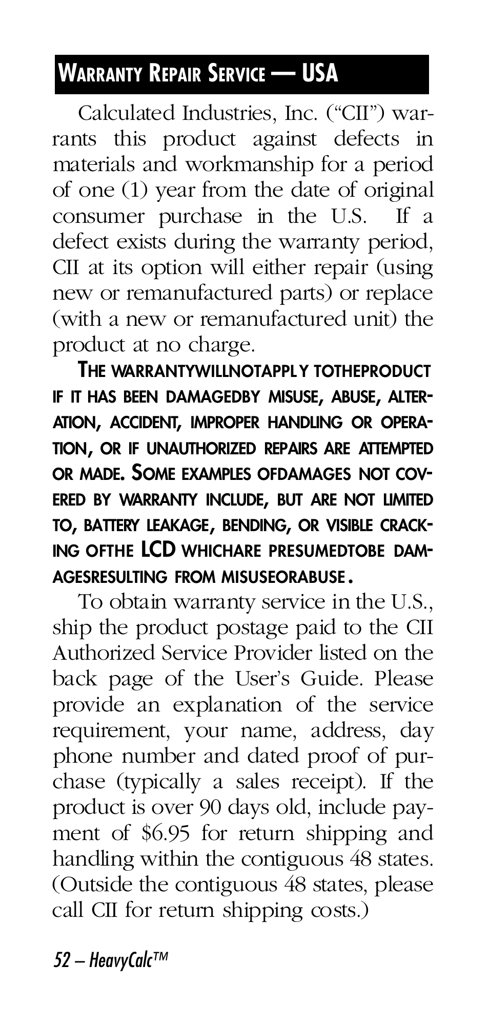 Calculated Industries 4315 User Manual | Page 52 / 56