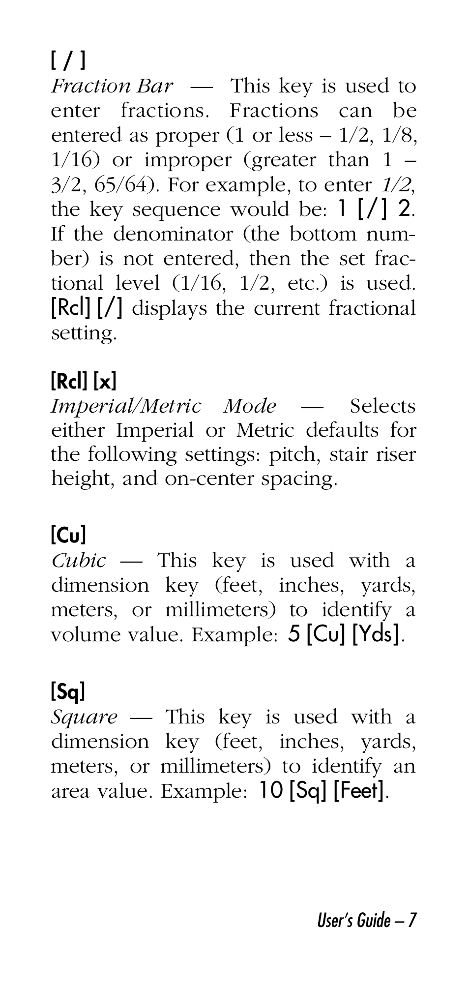 Calculated Industries 4315 User Manual | Page 7 / 56