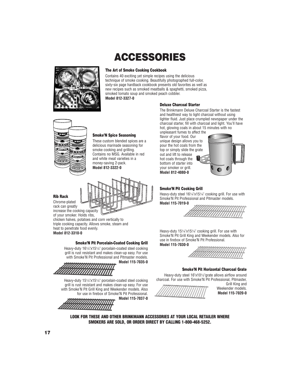 Accessories | Brinkmann SMOKE 'N PIT User Manual | Page 18 / 20