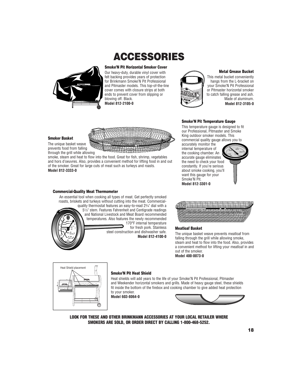 Accessories | Brinkmann SMOKE 'N PIT User Manual | Page 19 / 20