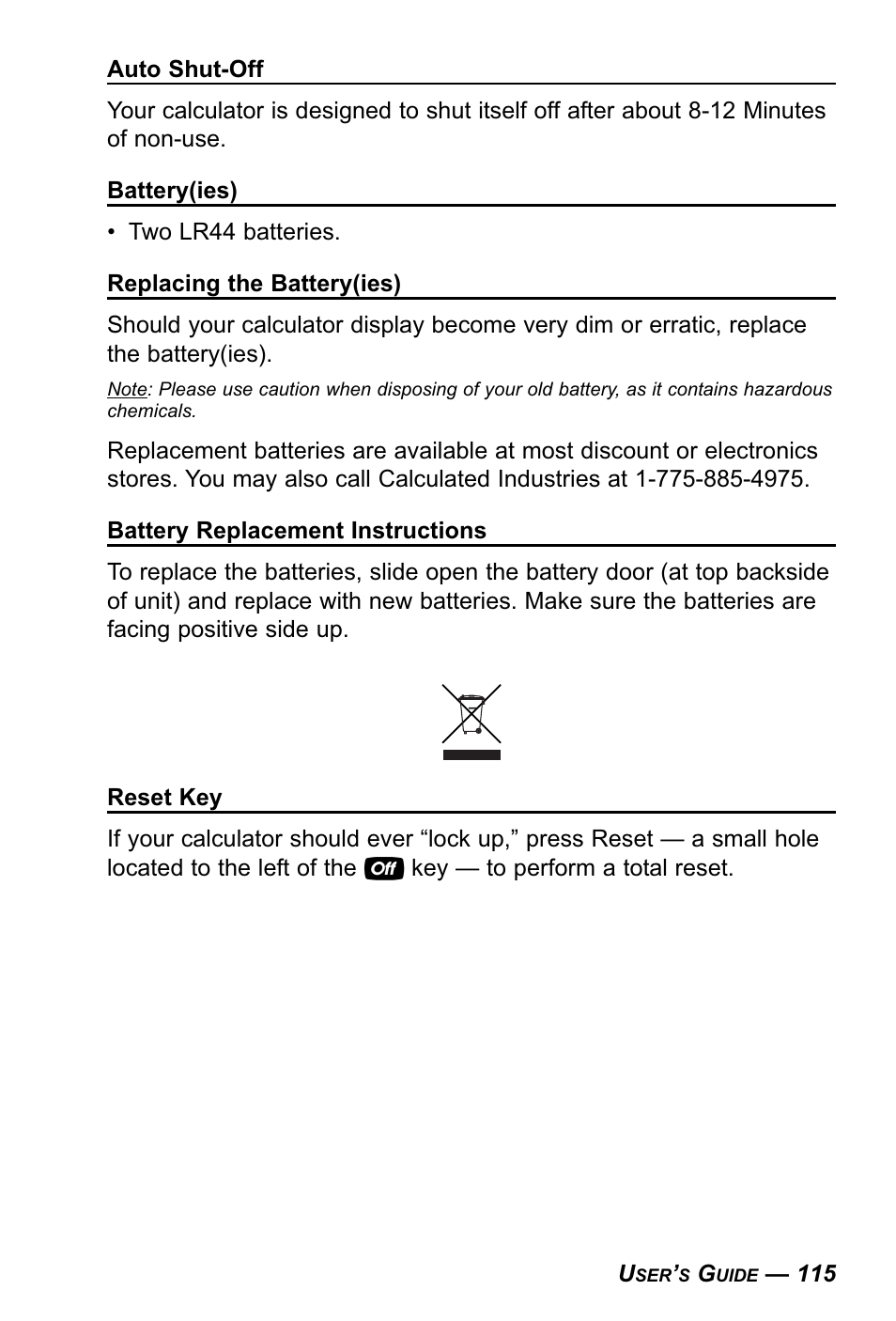 Calculated Industries 4090 User Manual | Page 116 / 123