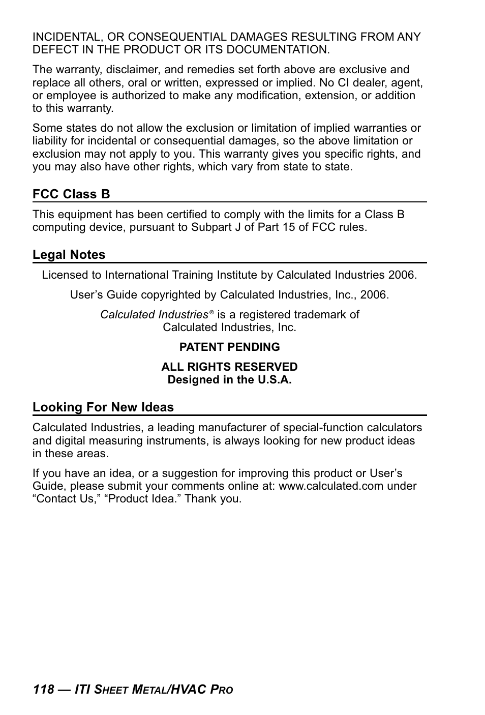 Calculated Industries 4090 User Manual | Page 119 / 123