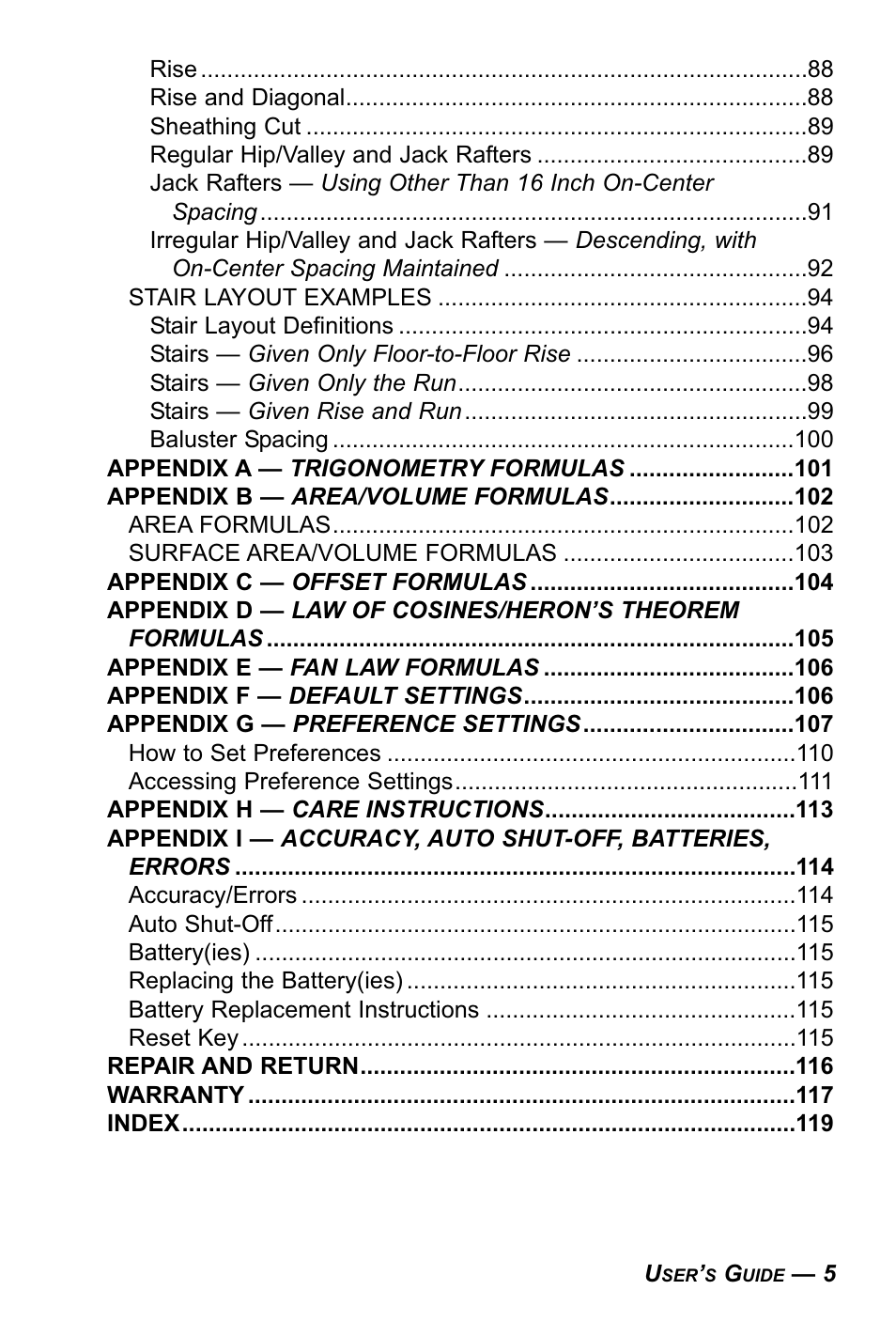 Calculated Industries 4090 User Manual | Page 6 / 123