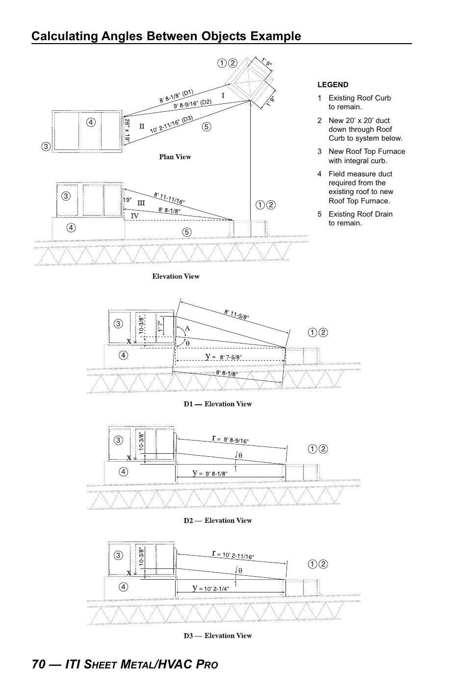 70 — iti s, Hvac p, Calculating angles between objects example | Calculated Industries 4090 User Manual | Page 71 / 123