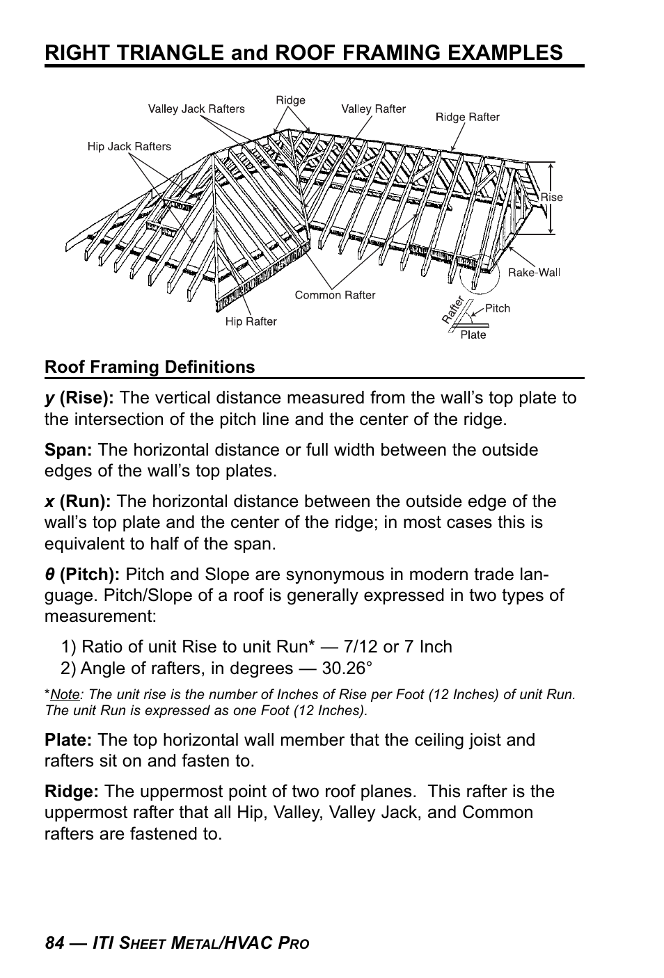 Right triangle and roof framing examples | Calculated Industries 4090 User Manual | Page 85 / 123