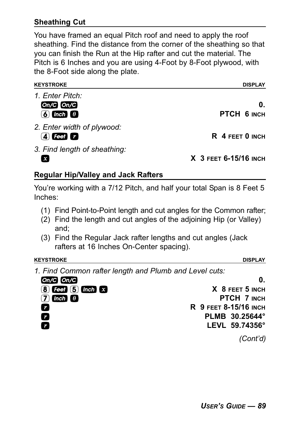 Calculated Industries 4090 User Manual | Page 90 / 123