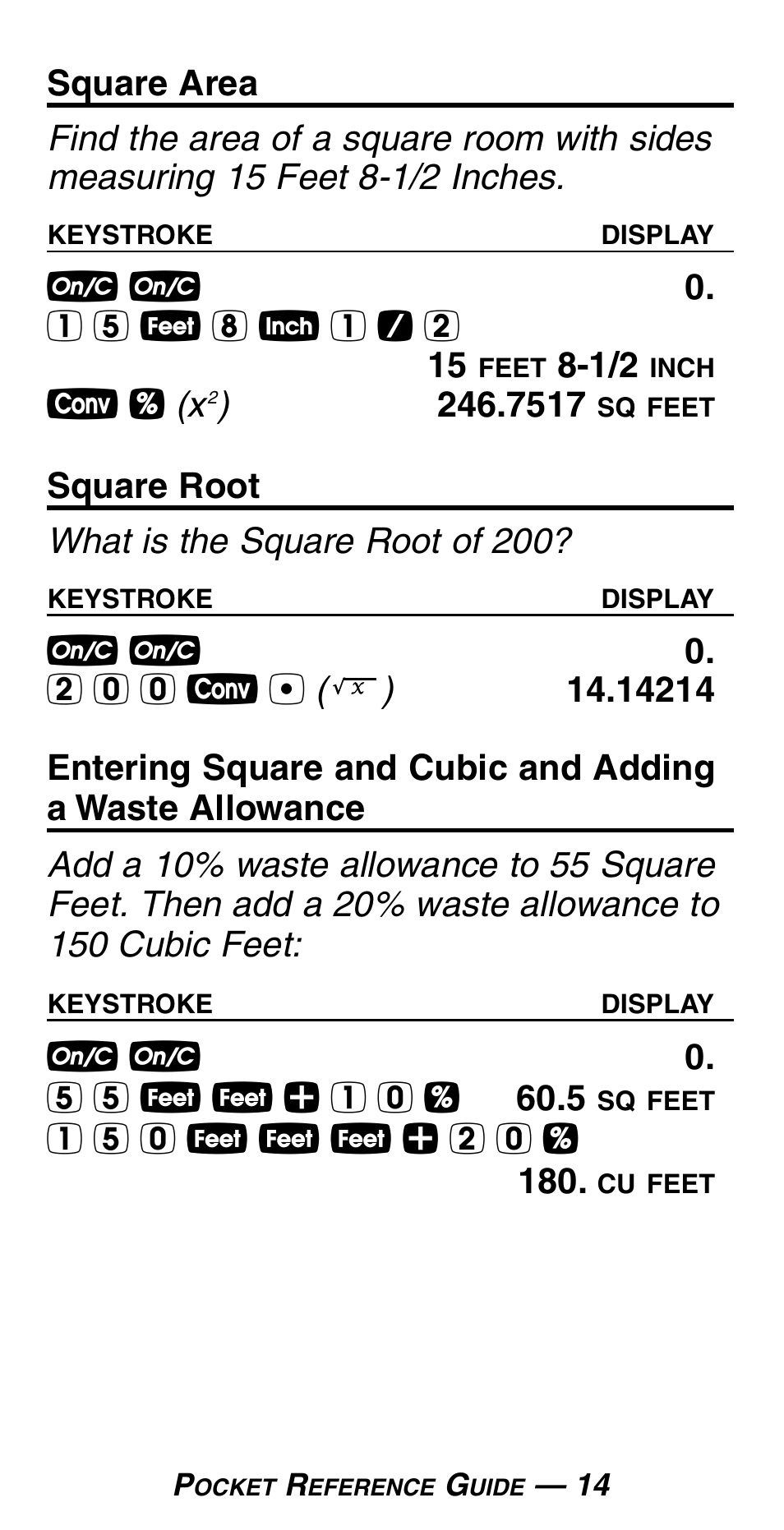 Calculated Industries 4019 User Manual | Page 18 / 40