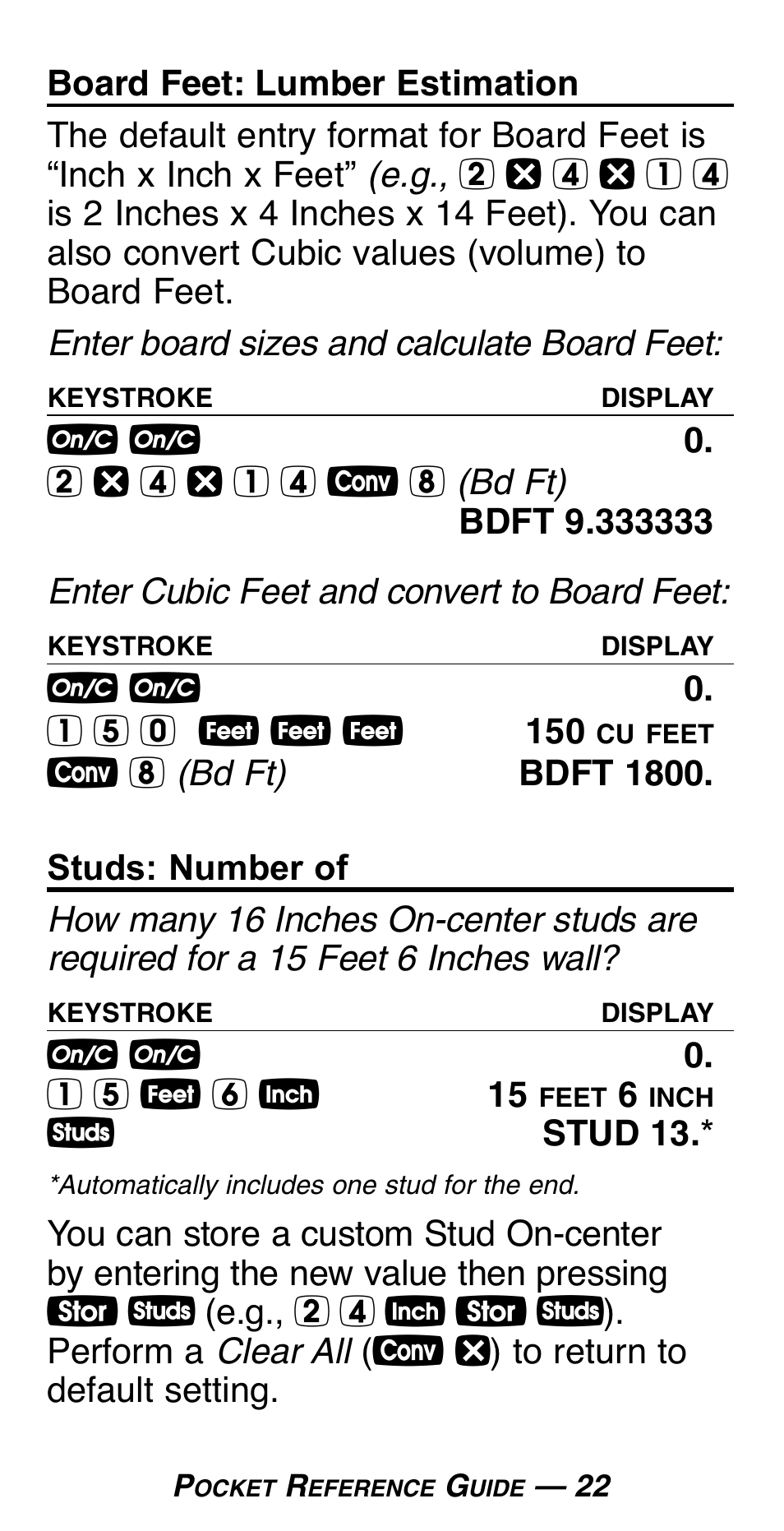 Calculated Industries 4019 User Manual | Page 26 / 40