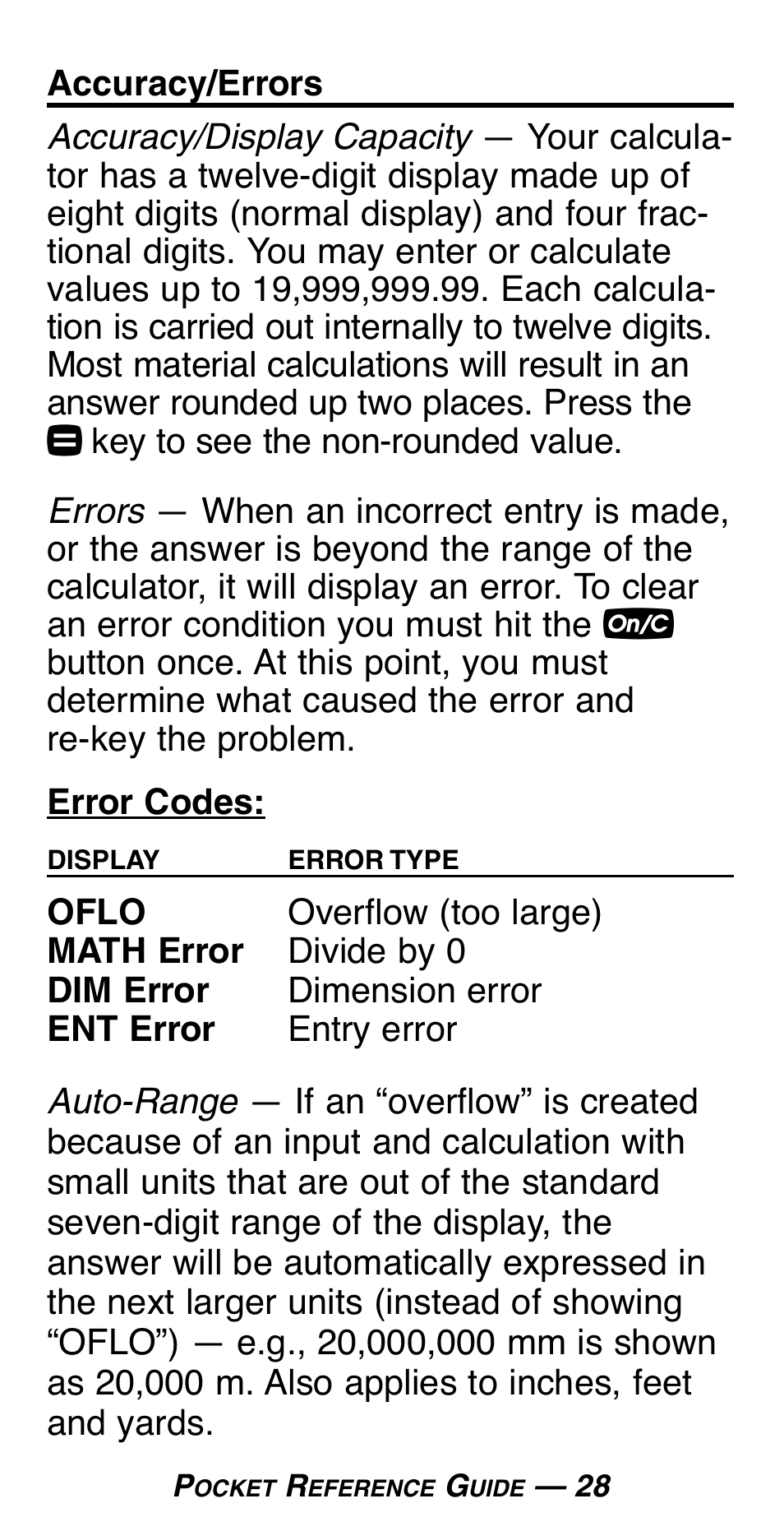 Calculated Industries 4019 User Manual | Page 32 / 40
