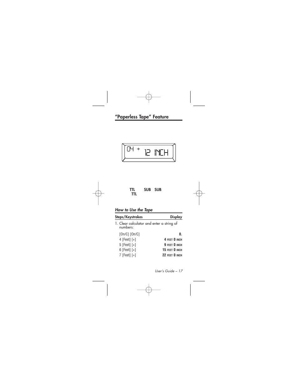 Paperless tape” feature | Calculated Industries 4015 User Manual | Page 17 / 84