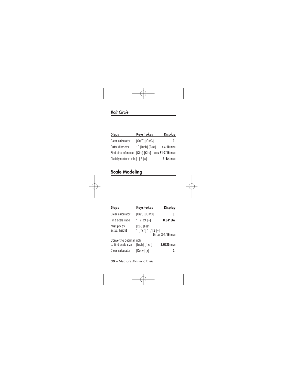 Scale modeling | Calculated Industries 4015 User Manual | Page 38 / 84