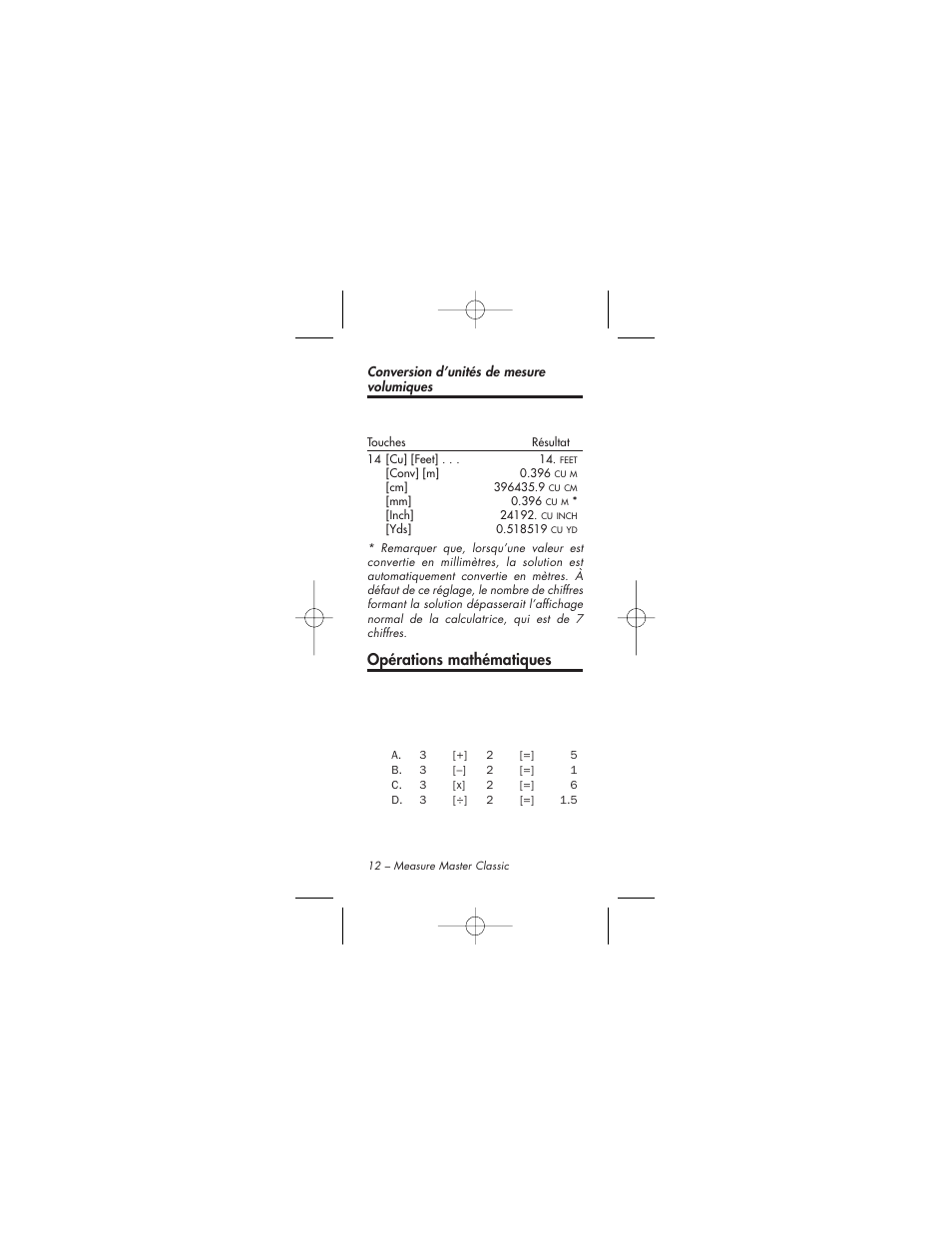 Opérations mathématiques | Calculated Industries 4015 User Manual | Page 60 / 84