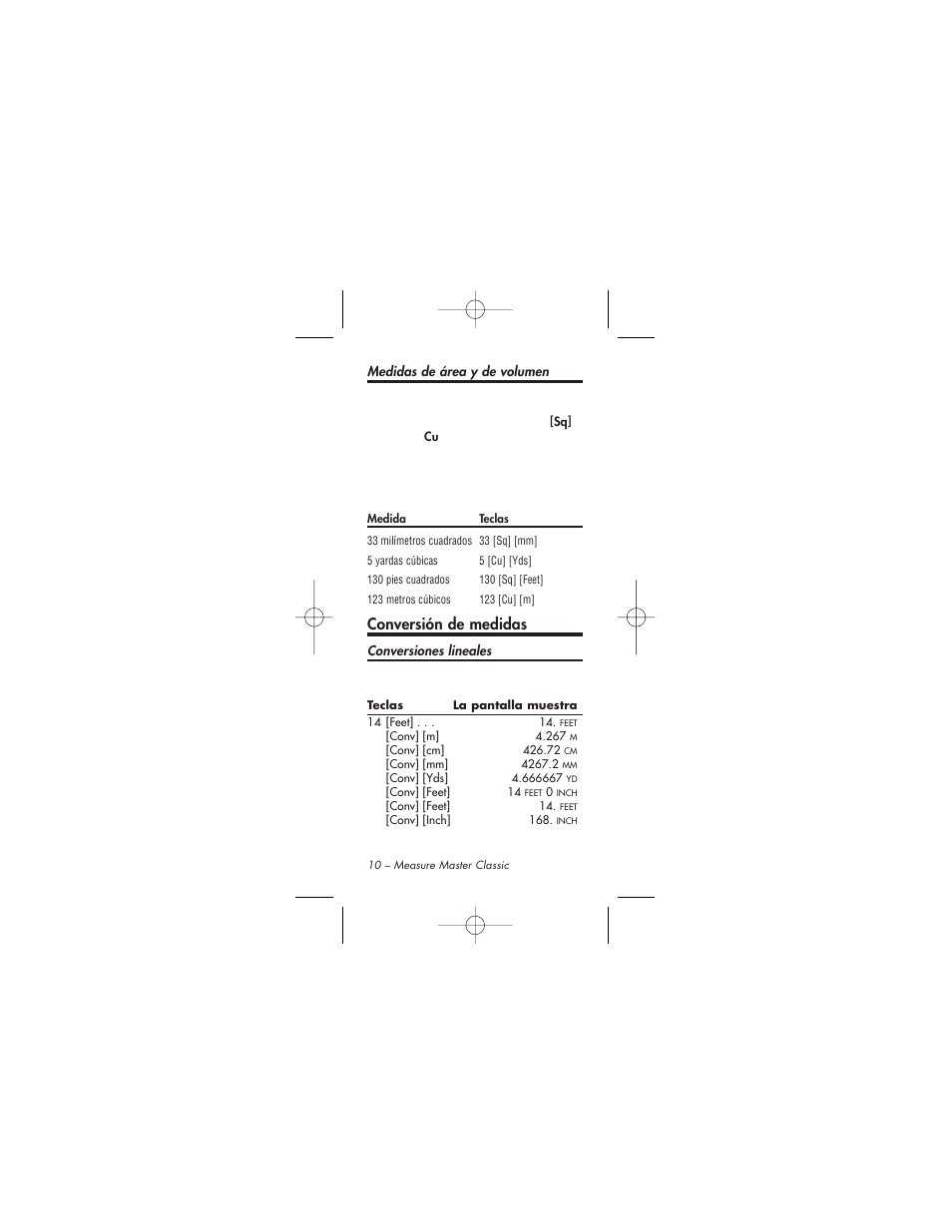 Conversión de medidas | Calculated Industries 4015 User Manual | Page 74 / 84