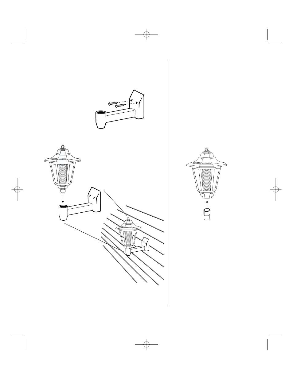 Deck/wall/fence mounting | Brinkmann Solar Max Solar Powered L.E.D. Garden Accent Light User Manual | Page 5 / 8