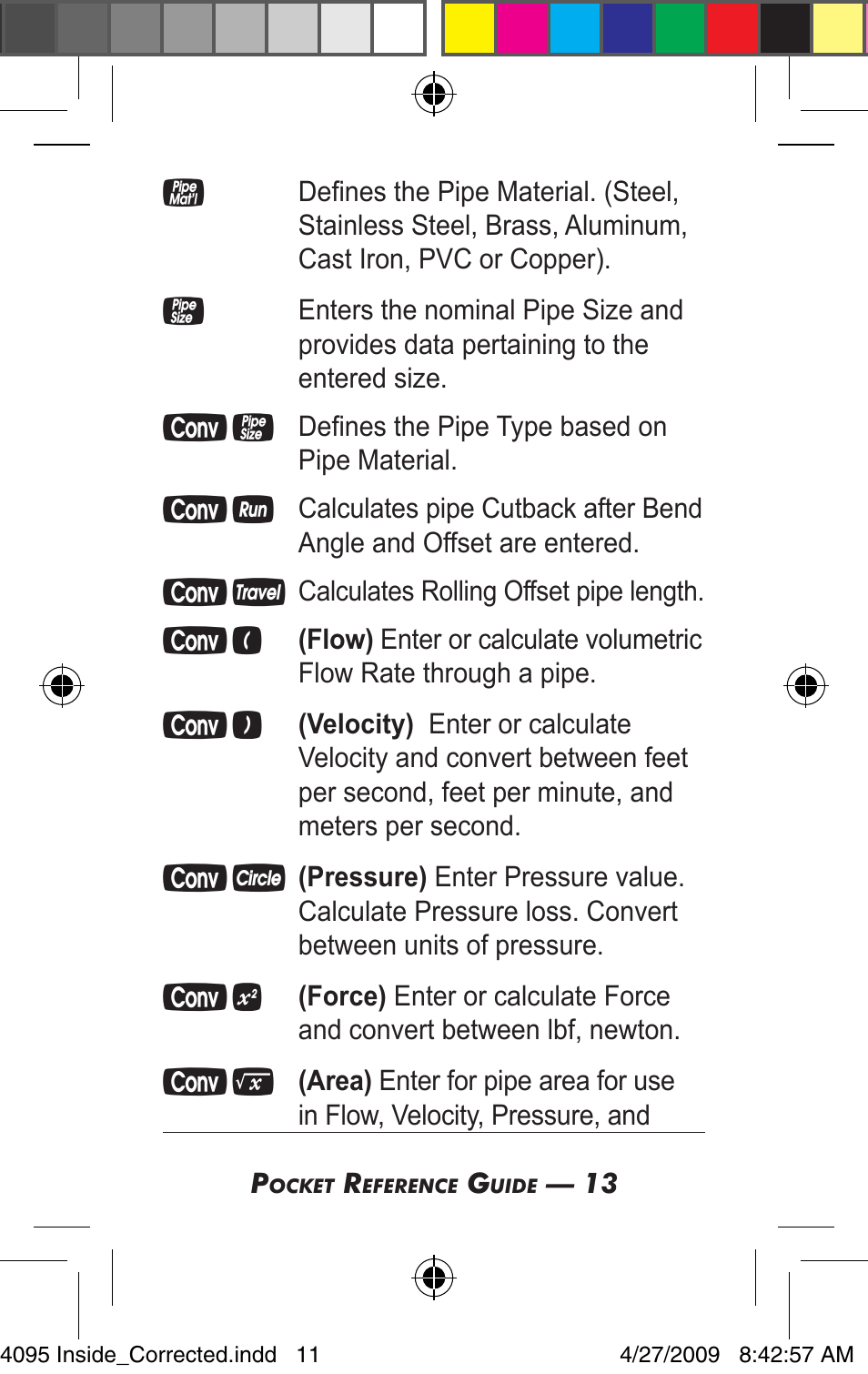 Calculated Industries 4095-A Pocket Reference Guide User Manual | Page 11 / 36