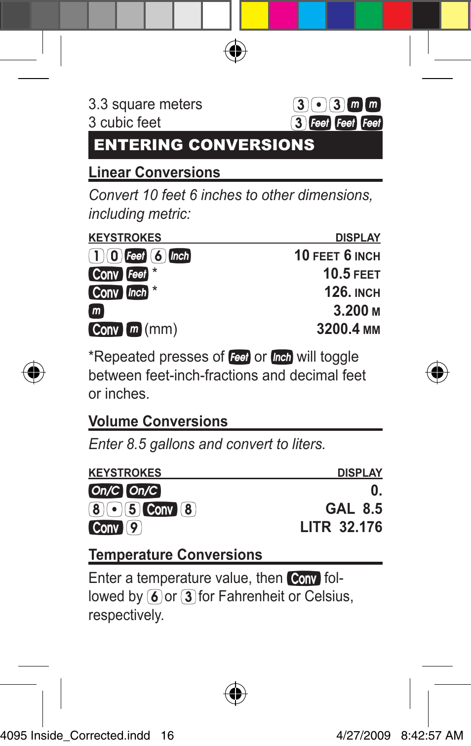 Calculated Industries 4095-A Pocket Reference Guide User Manual | Page 16 / 36