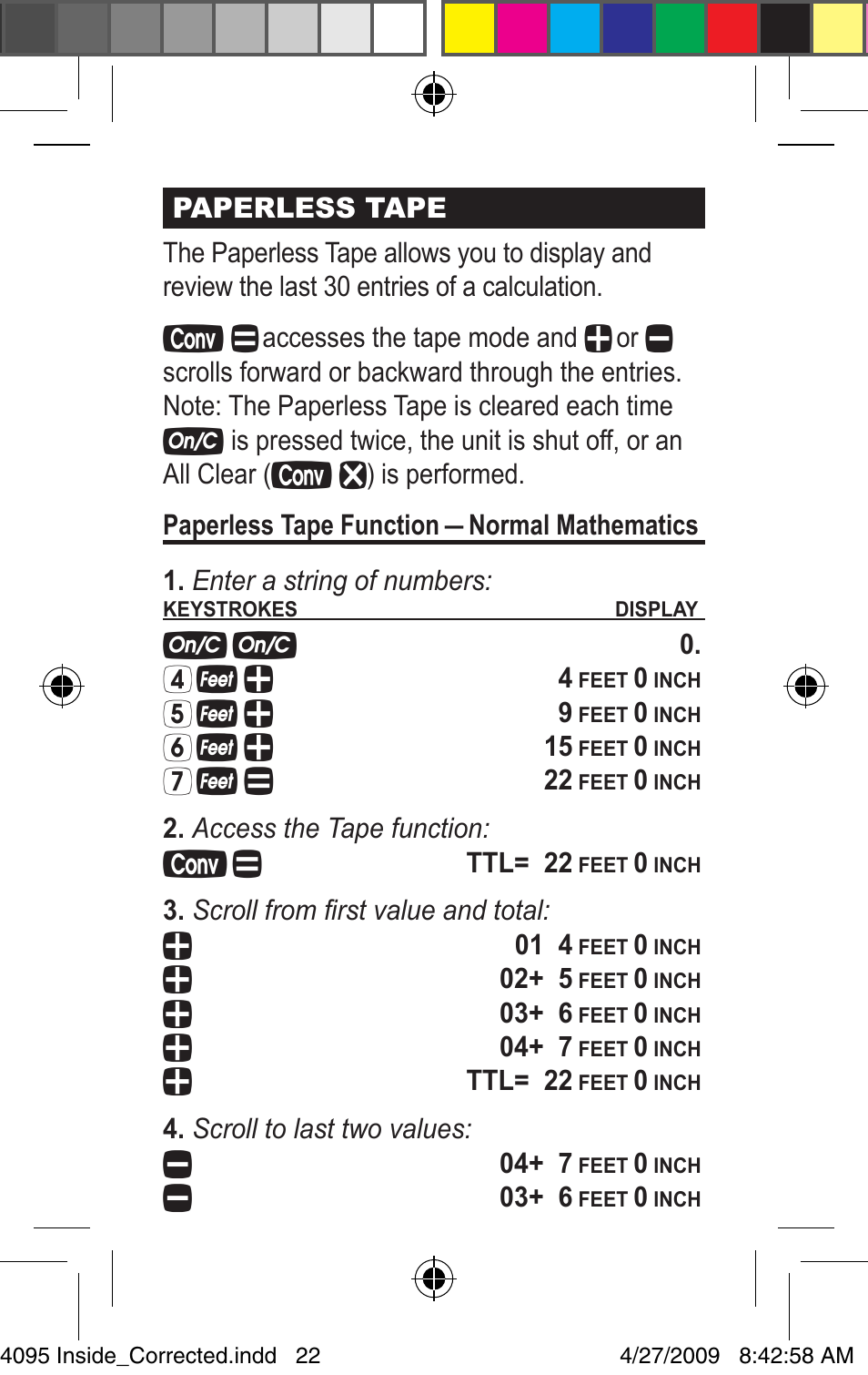 Calculated Industries 4095-A Pocket Reference Guide User Manual | Page 22 / 36