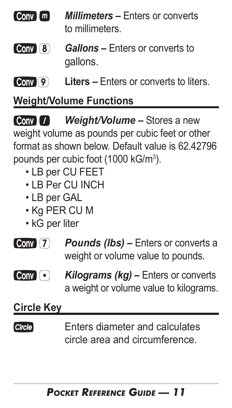 Calculated Industries 4095-B Pocket Reference Guide User Manual | Page 10 / 38