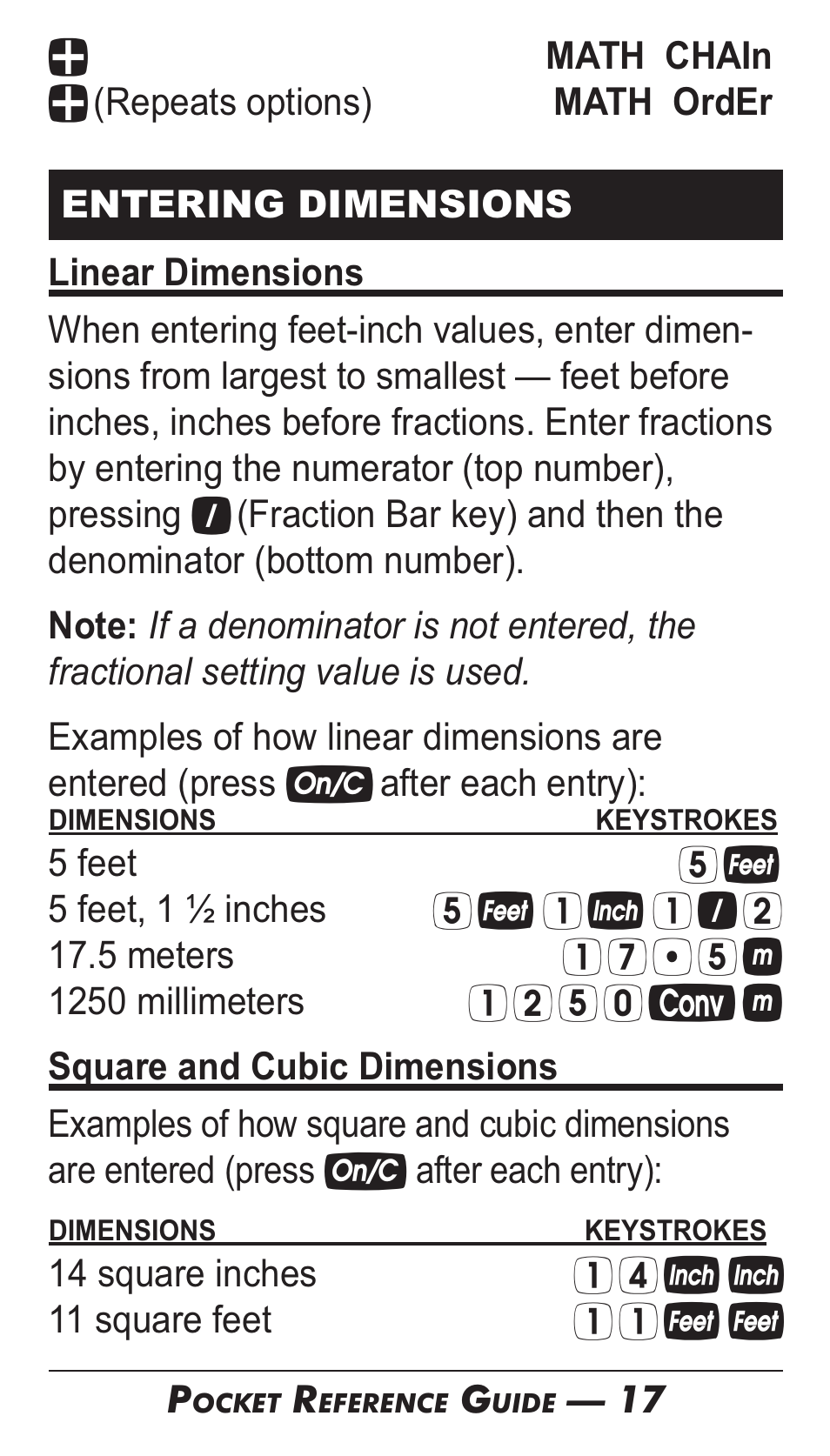 Calculated Industries 4095-B Pocket Reference Guide User Manual | Page 16 / 38