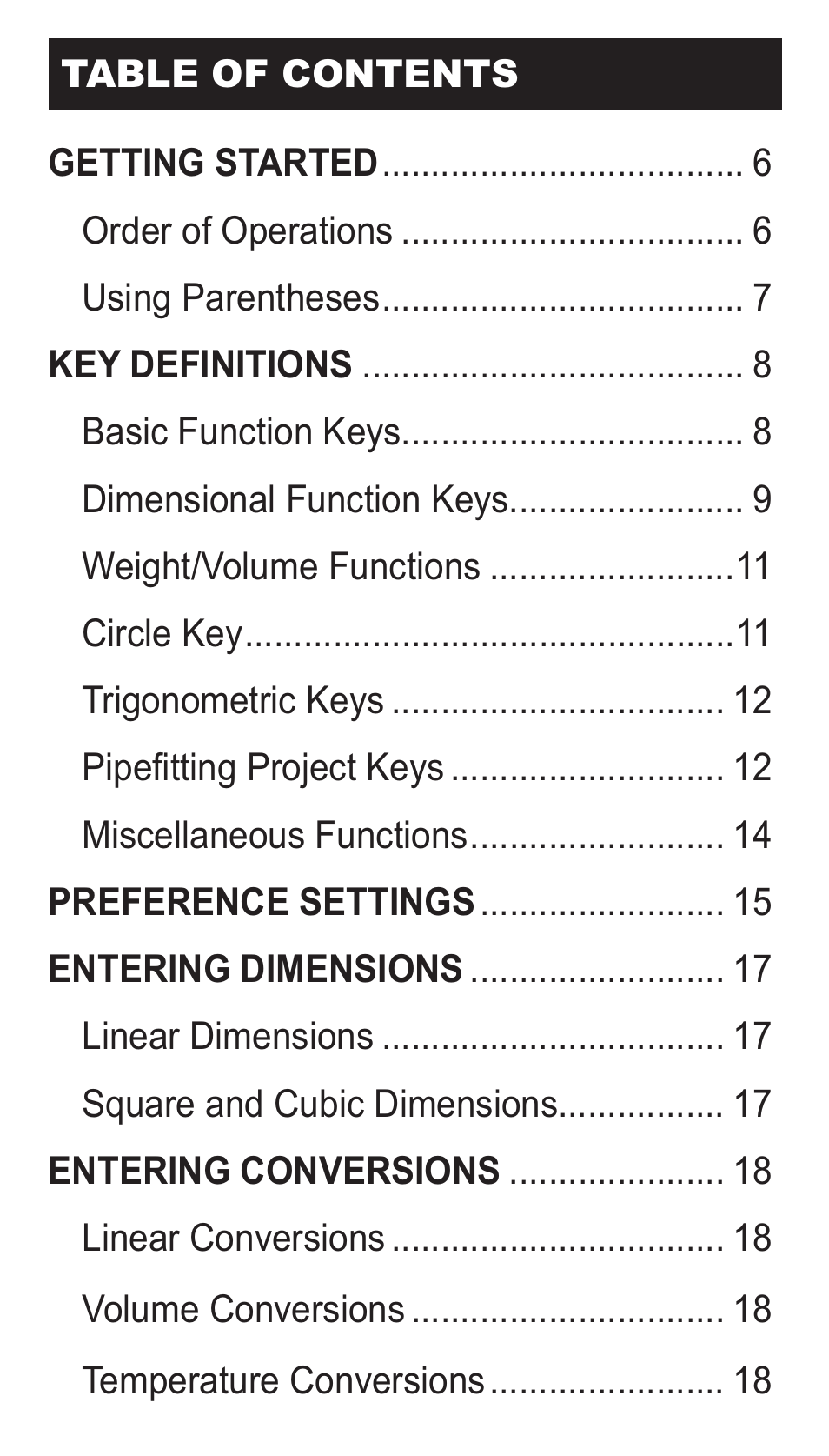 Calculated Industries 4095-B Pocket Reference Guide User Manual | Page 3 / 38