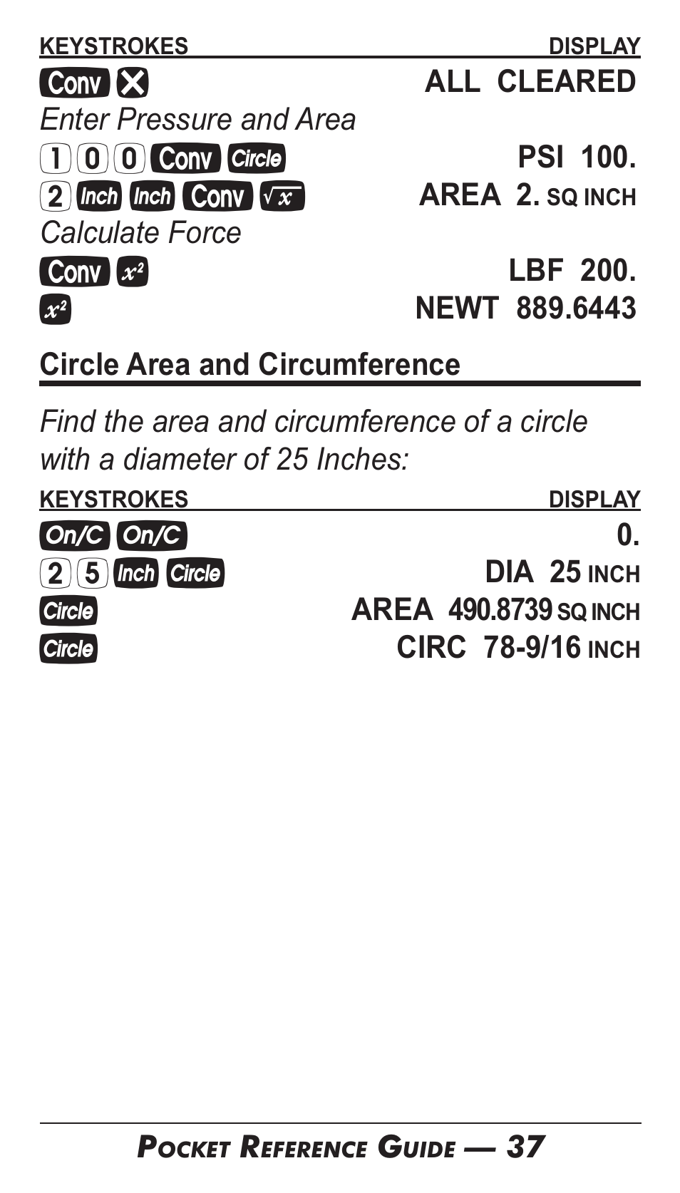 Calculated Industries 4095-B Pocket Reference Guide User Manual | Page 36 / 38