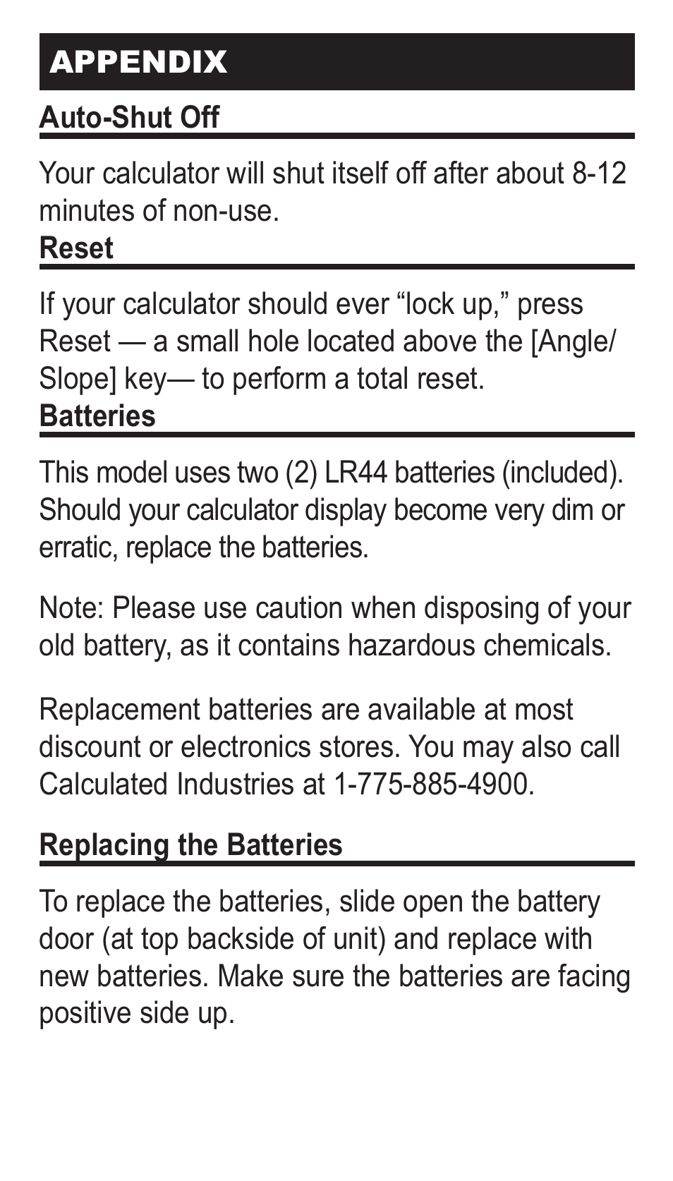 Calculated Industries 4095-B Pocket Reference Guide User Manual | Page 37 / 38