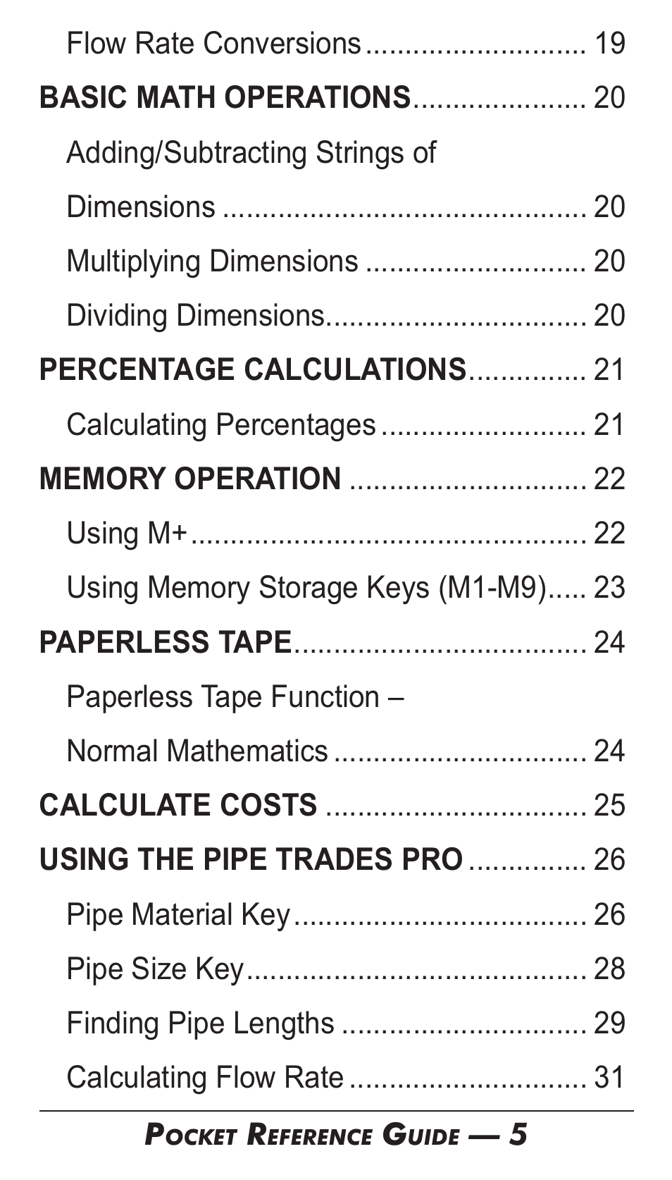 Calculated Industries 4095-B Pocket Reference Guide User Manual | Page 4 / 38