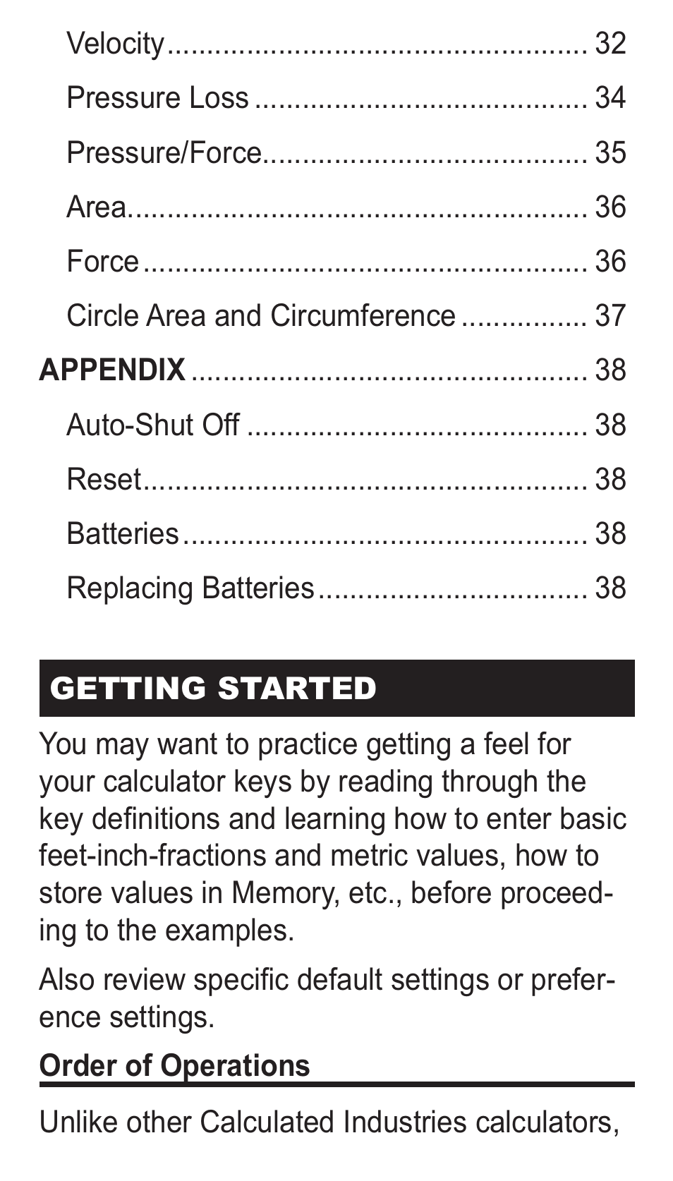 Calculated Industries 4095-B Pocket Reference Guide User Manual | Page 5 / 38