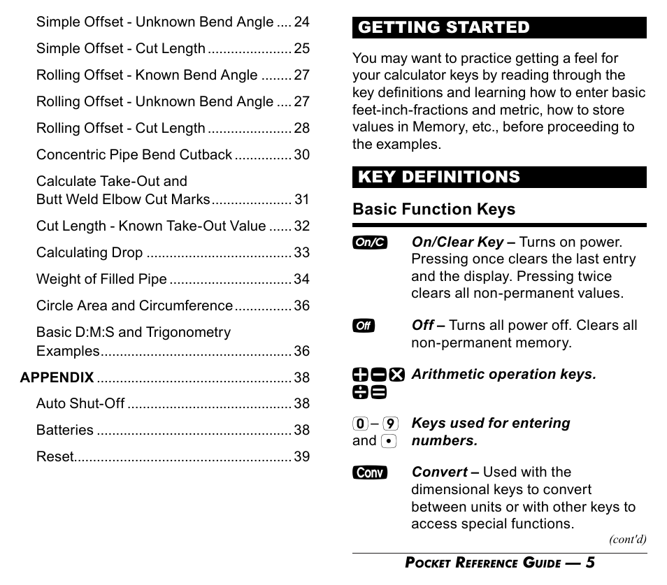 Calculated Industries 4095-C Pocket Reference Guide User Manual | Page 4 / 23