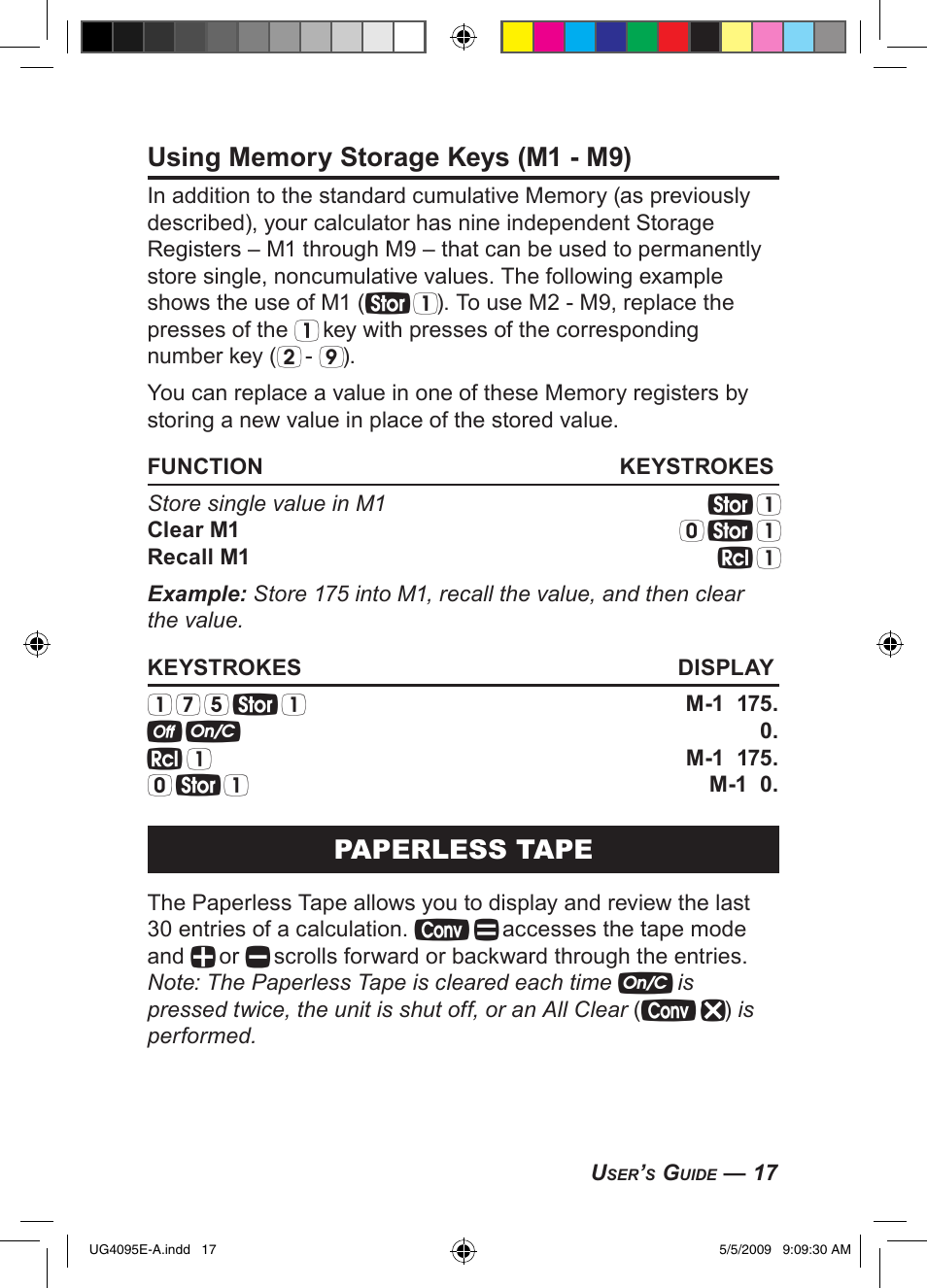 Paperless tape | Calculated Industries 4095-A User Guide User Manual | Page 19 / 50